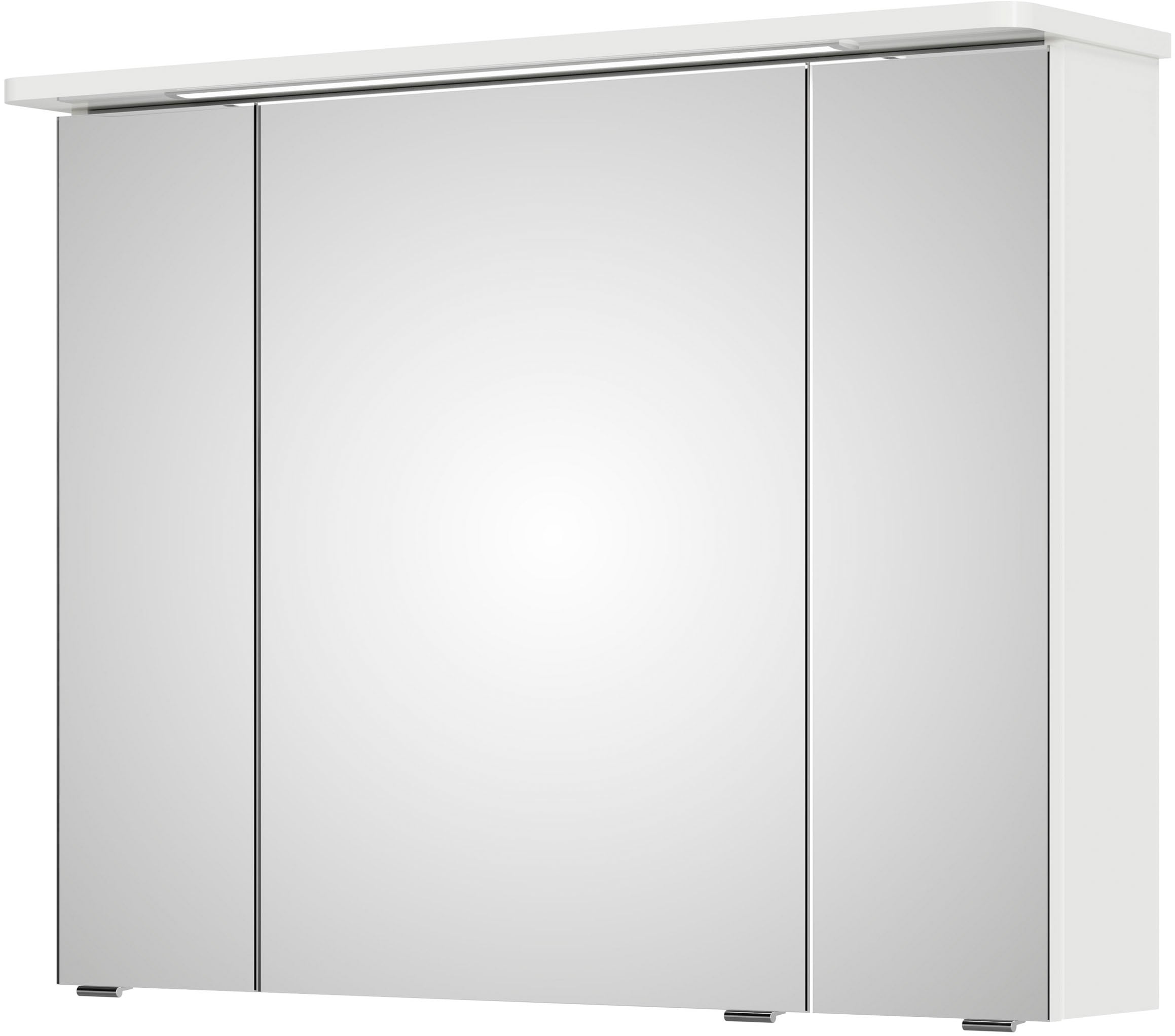 Saphir Spiegelschrank "Serie 4005 Badezimmer-Spiegelschrank inkl. LED-Kranzbeleuchtung", Badschrank 90 cm breit, 3 Türen