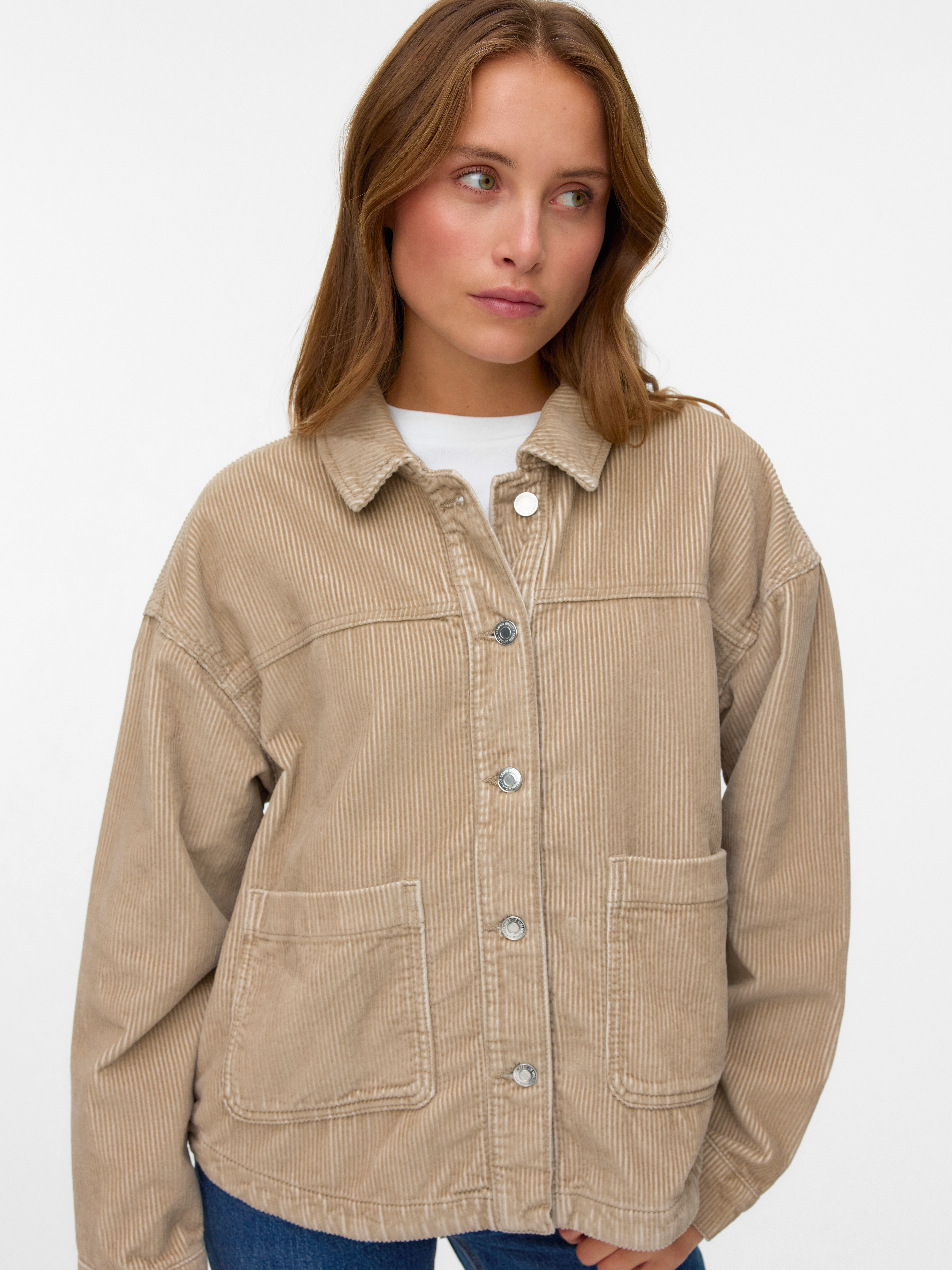 Vero Moda Cordjacke "VMJAMIE LS CORDUROY SHACKET MIX NOOS" Baumwolle