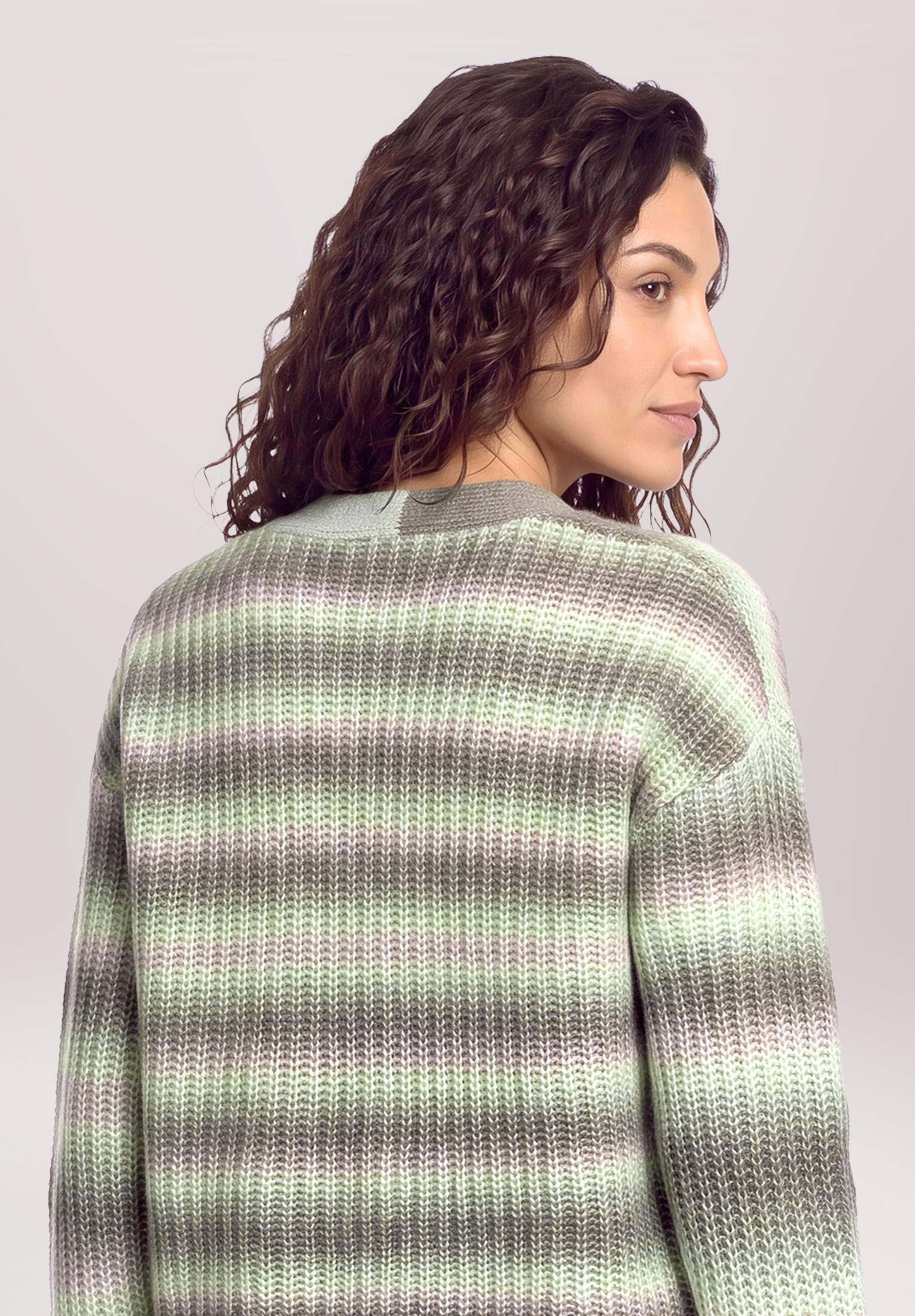 Cartoon Strickjacke »Damen mit V-Ausschnitt« 1