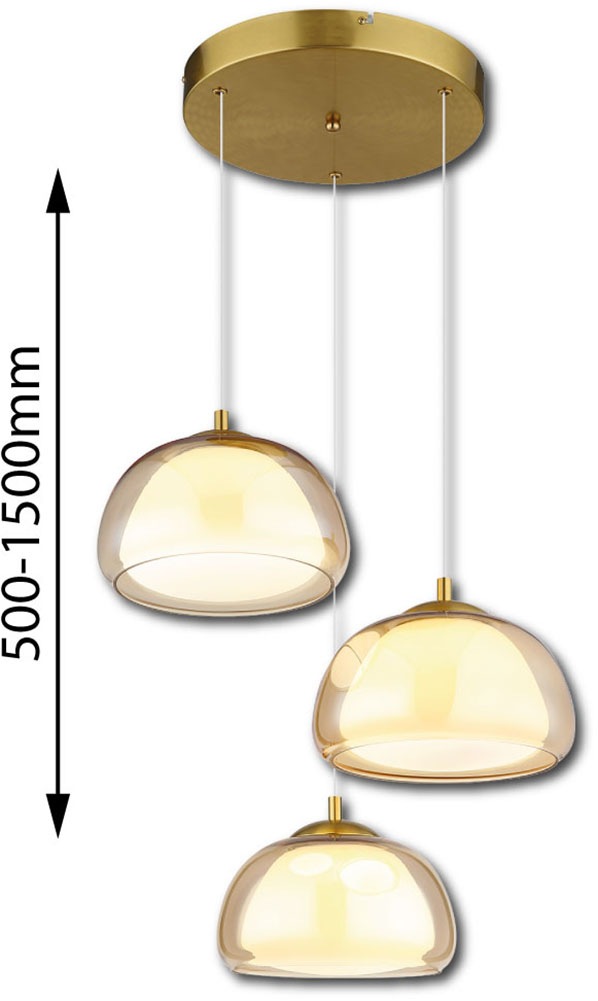 GLOBO LIGHTING Hängeleuchte »AVILA« LED-Modul 1 Stk. Hängeleuchte mit Fernbedienung, dimmbar