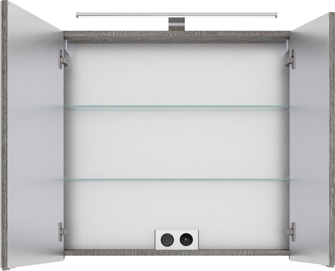 Saphir Badmöbel-Set »6005 Sprint 4-teilig, Keramik-Waschtisch mit LED-Spiegelschrank«, (5 St.), Unterschrank, Midischrank, inkl. Türdämpfer, 4 Türen, 5 Schubladen