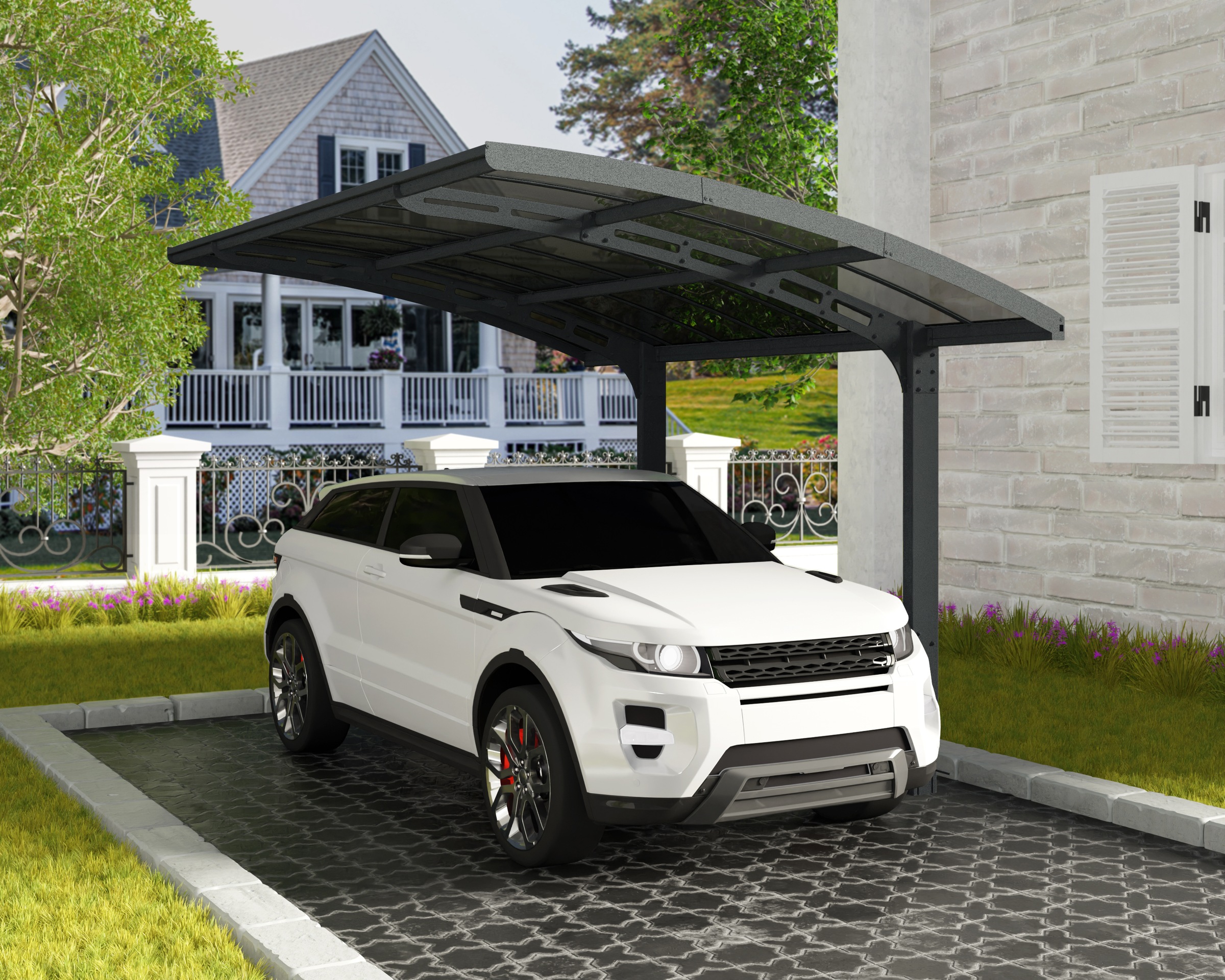Palram - Canopia Einzelcarport »Arizona«, Aluminium, 280 cm, Anthrazit, wartungsfrei