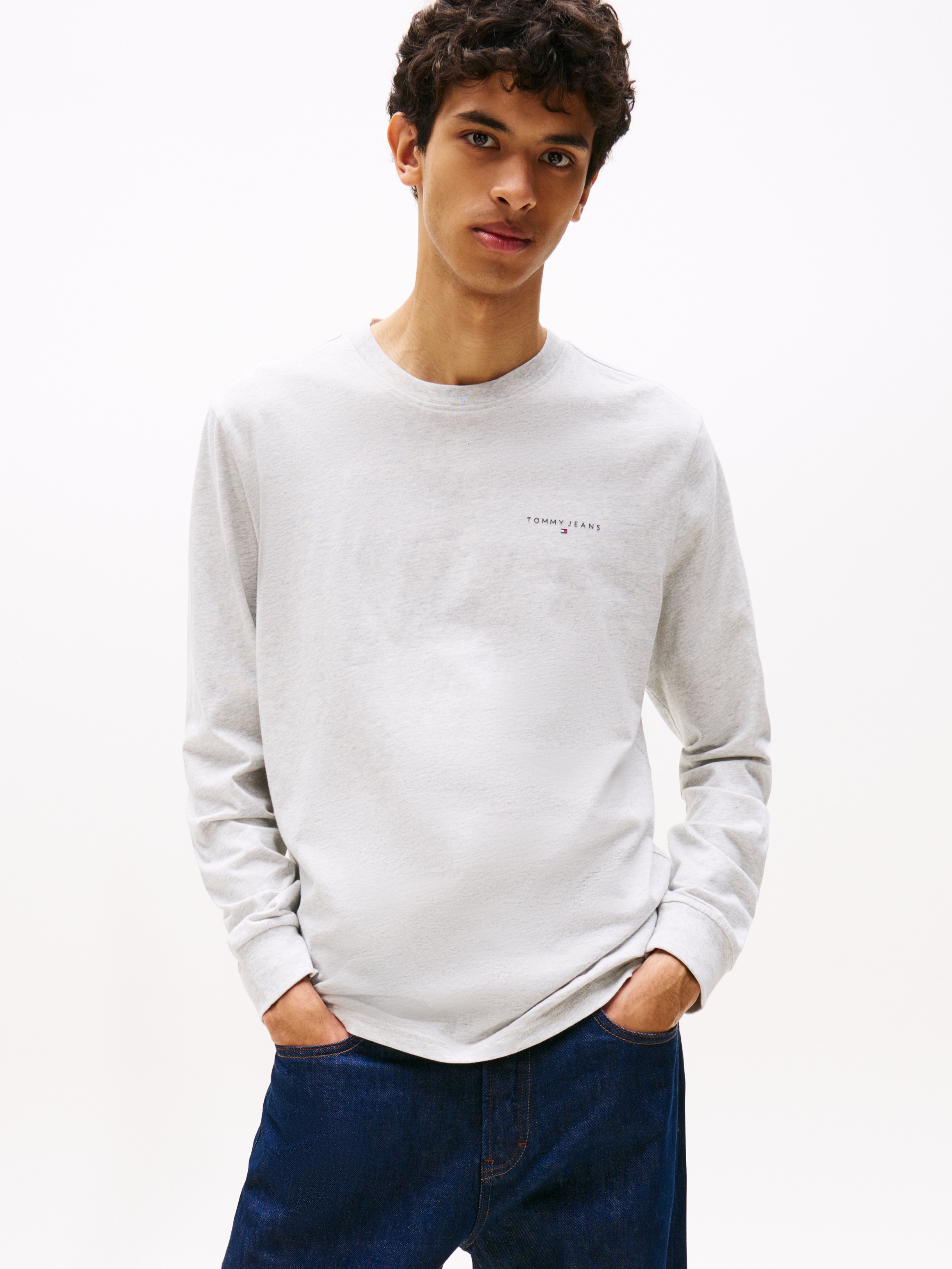 Tommy Jeans Langarmshirt "TJM SLIM CHEST LINEAR LS TEE EXT", Mit Rundhalsau günstig online kaufen