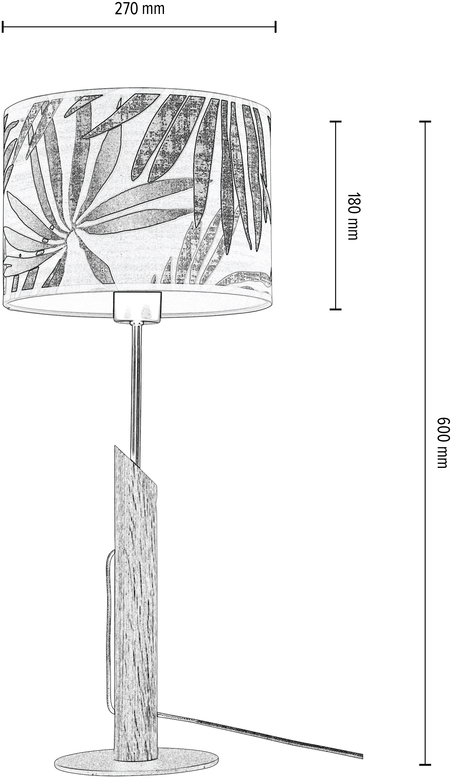 BRITOP LIGHTING Tischleuchte »HOJA«, Schirm flammig-flammig, | Aus günstig FSC®-Zertifikat, Eichenholz 1 Tapete mit laminierter kaufen aus