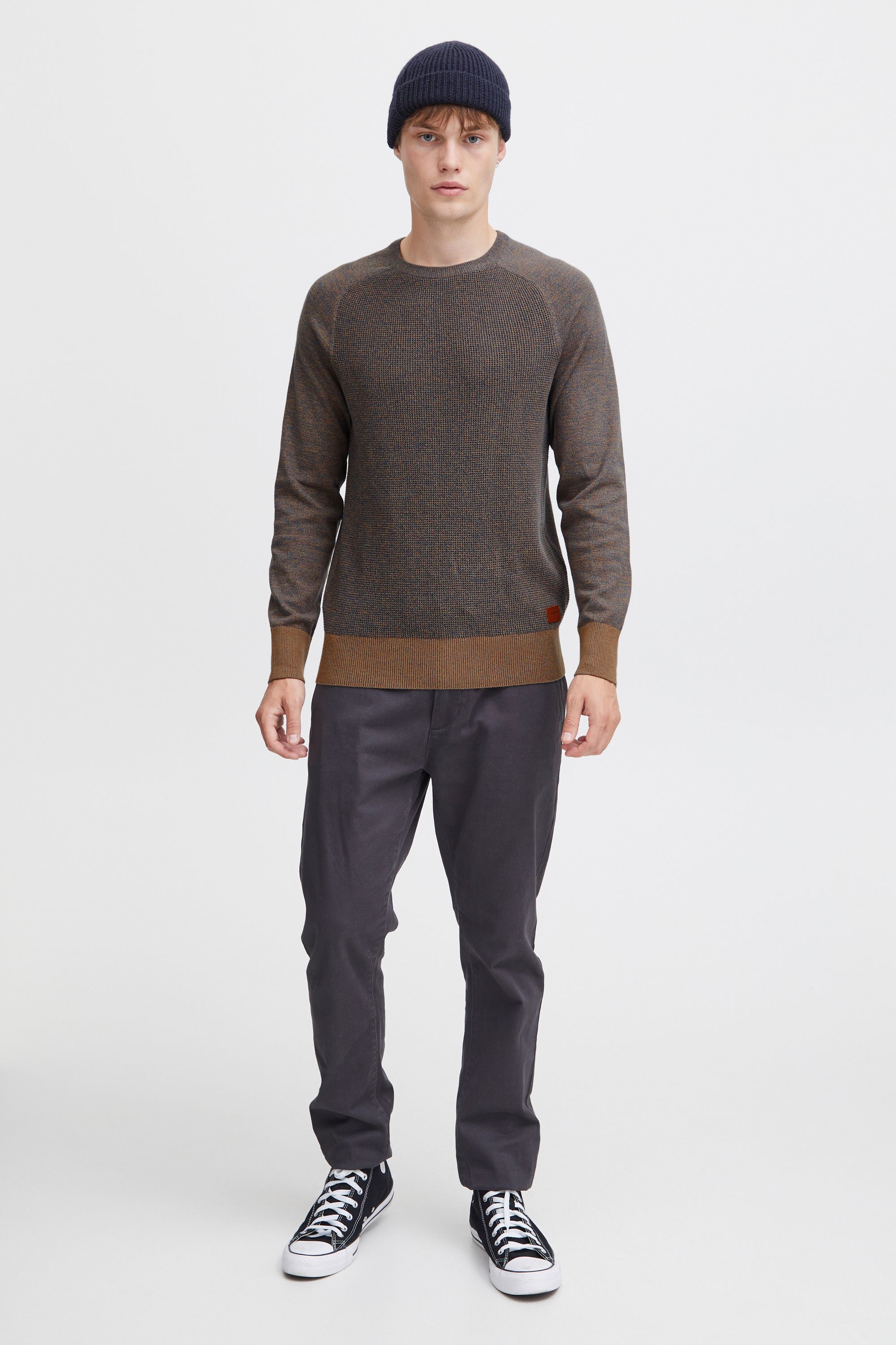 Thumbnail - Blend Rundhalspullover "BHGandolf", Strickpullover mit farblich abgesetzten Akzenten