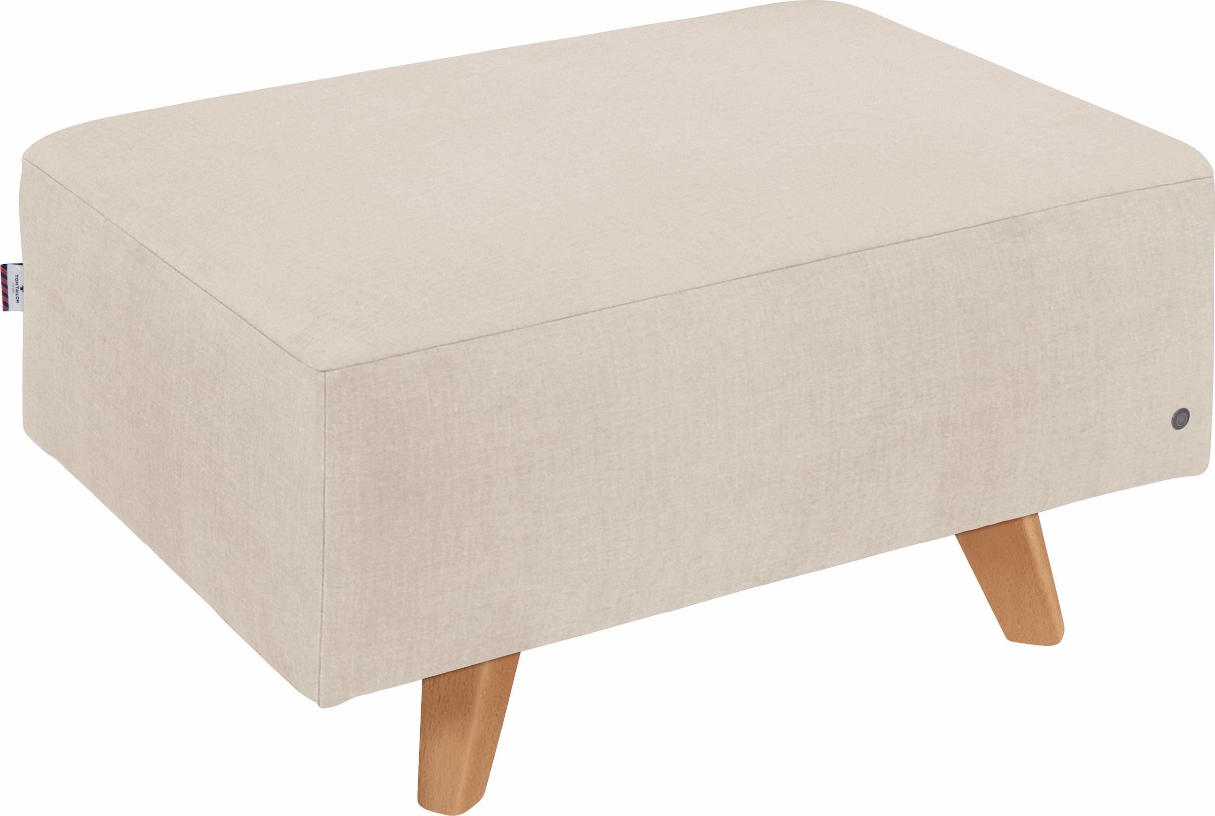 TOM TAILOR HOME Hocker "NORDIC PURE", Breite 85 cm, Füße Buche natur