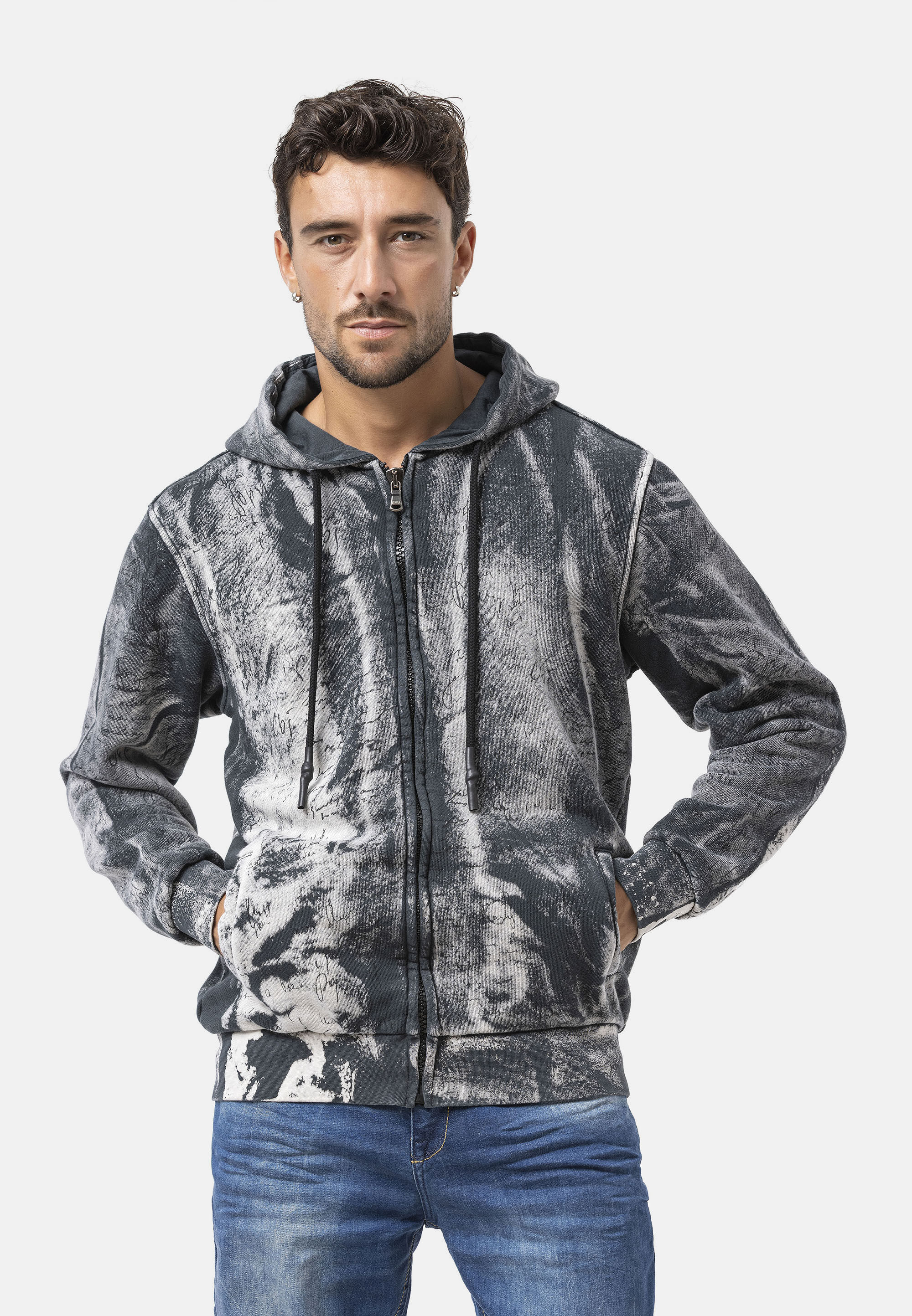 Cipo & Baxx Sweatjacke "Sweatjacke" 1 tlg. mit Kaputze