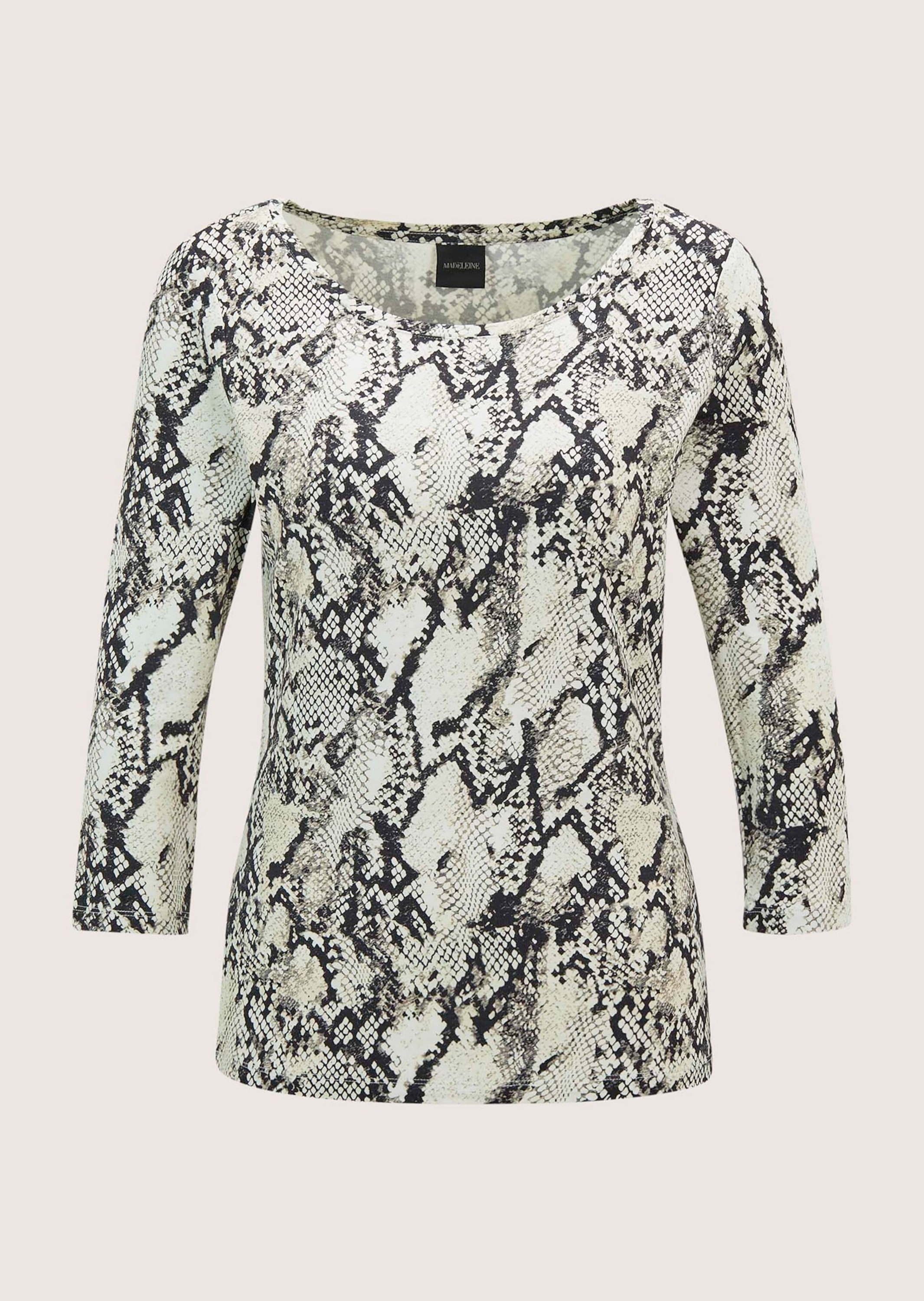 MADELEINE Damen Kurzarmshirt "Shirt Shirt", schwarz, Gr. 48, Obermaterial: 95% Viskose CV. 5% Elasthan EL., Shirts