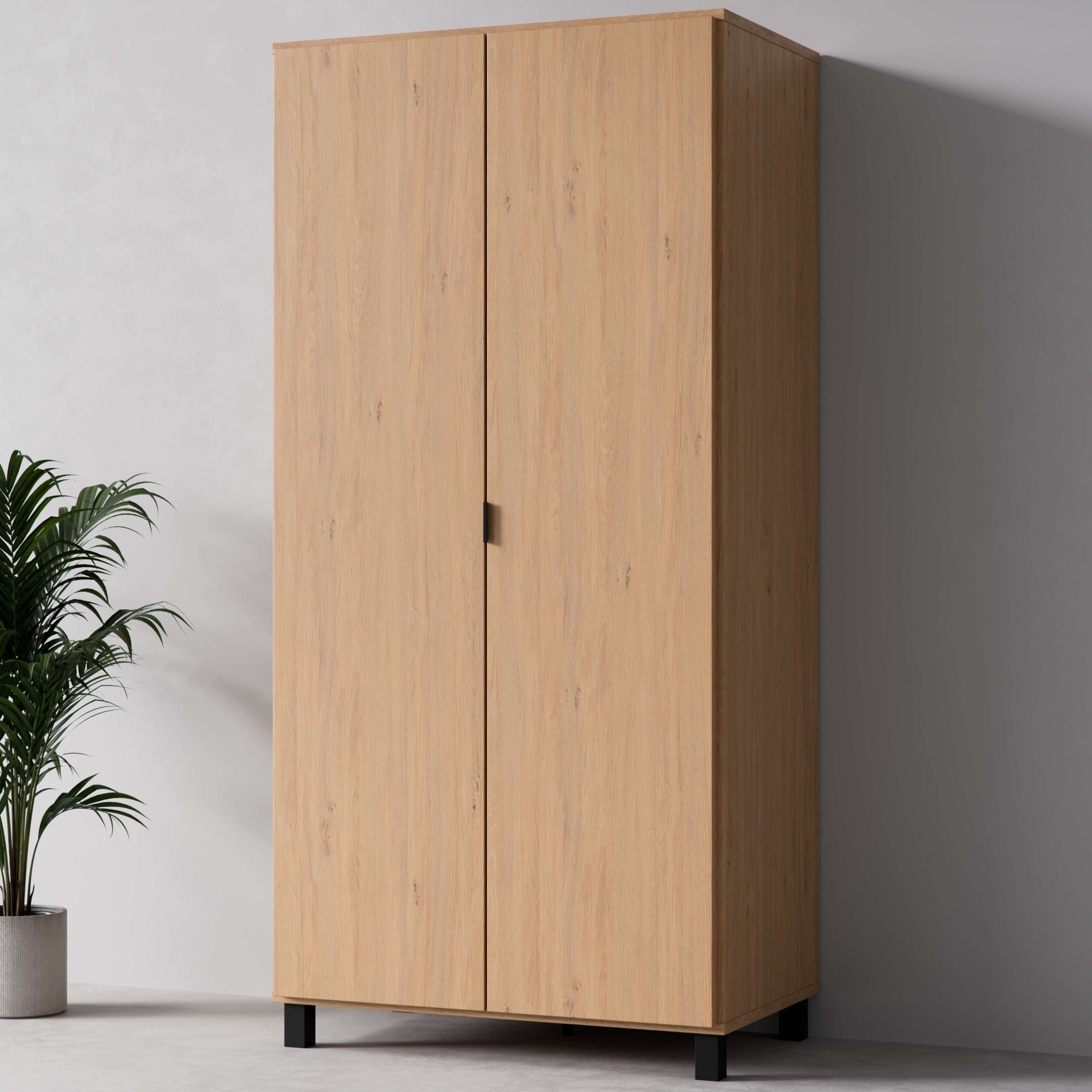 VOX Kleiderschrank "SIMPLE, Wäscheschrank mit 5 Einlegeböden und 2 Kleiders günstig online kaufen