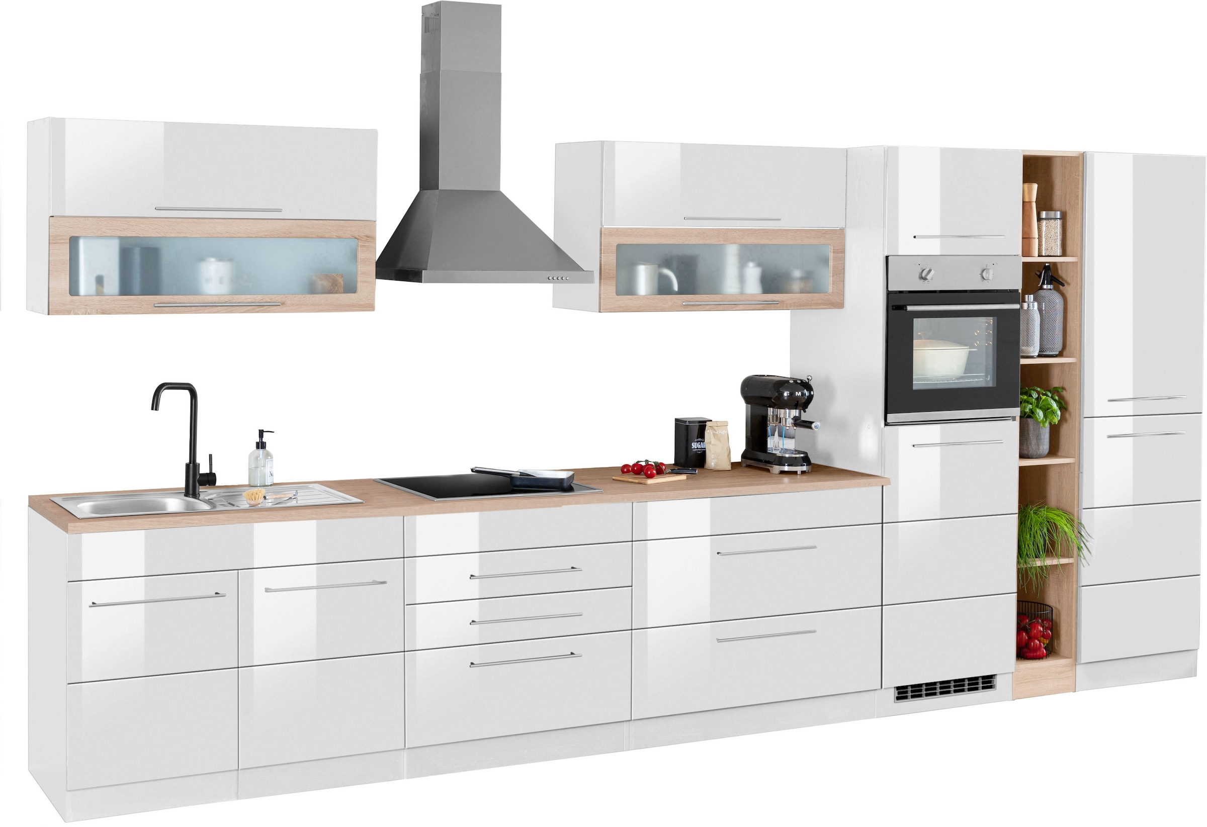 HELD MÖBEL Küchenzeile »Wien«, mit E-Geräten, Breite 430 cm kaufen | BAUR | Küchenzeilen ohne Geräte