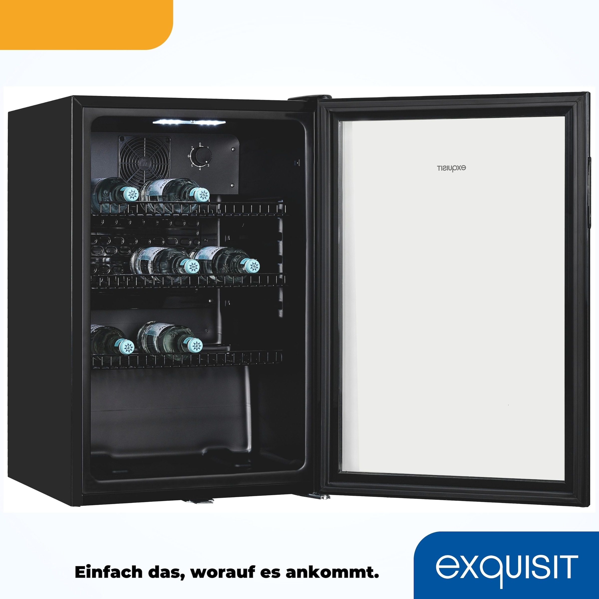 exquisit Getränkekühlschrank »GKS120-GT-160C schwarz«