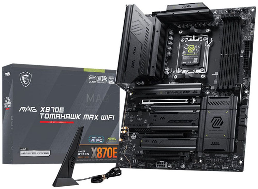 MSI Mainboard "MAG X870E TOMAHAWK MAX WIFI", schwarz, B:24,38cm H:7,2cm T:30,48cm, Mainboards - Einheitsgröße