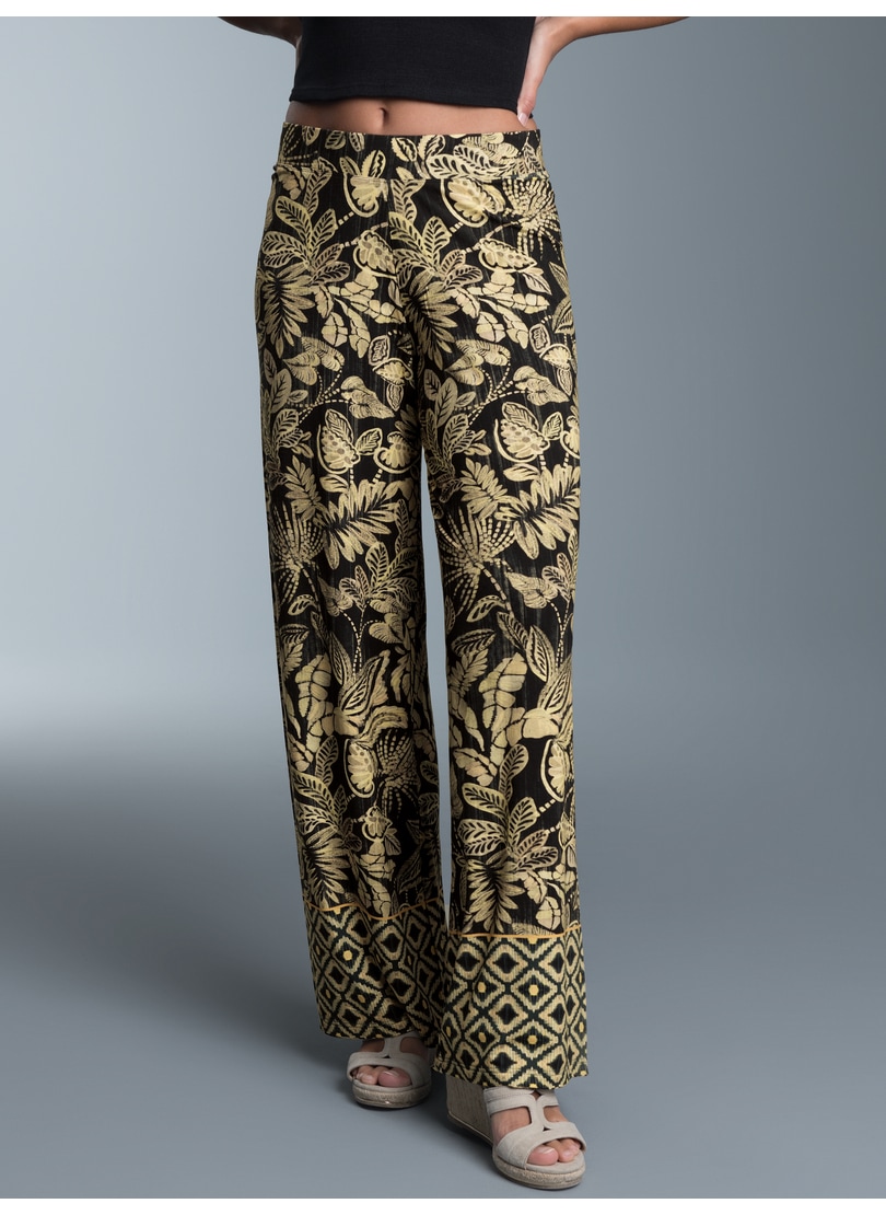 Trigema Jerseyhose »TRIGEMA Hüfthose mit floralem Allover-Print«, (1 tlg.)