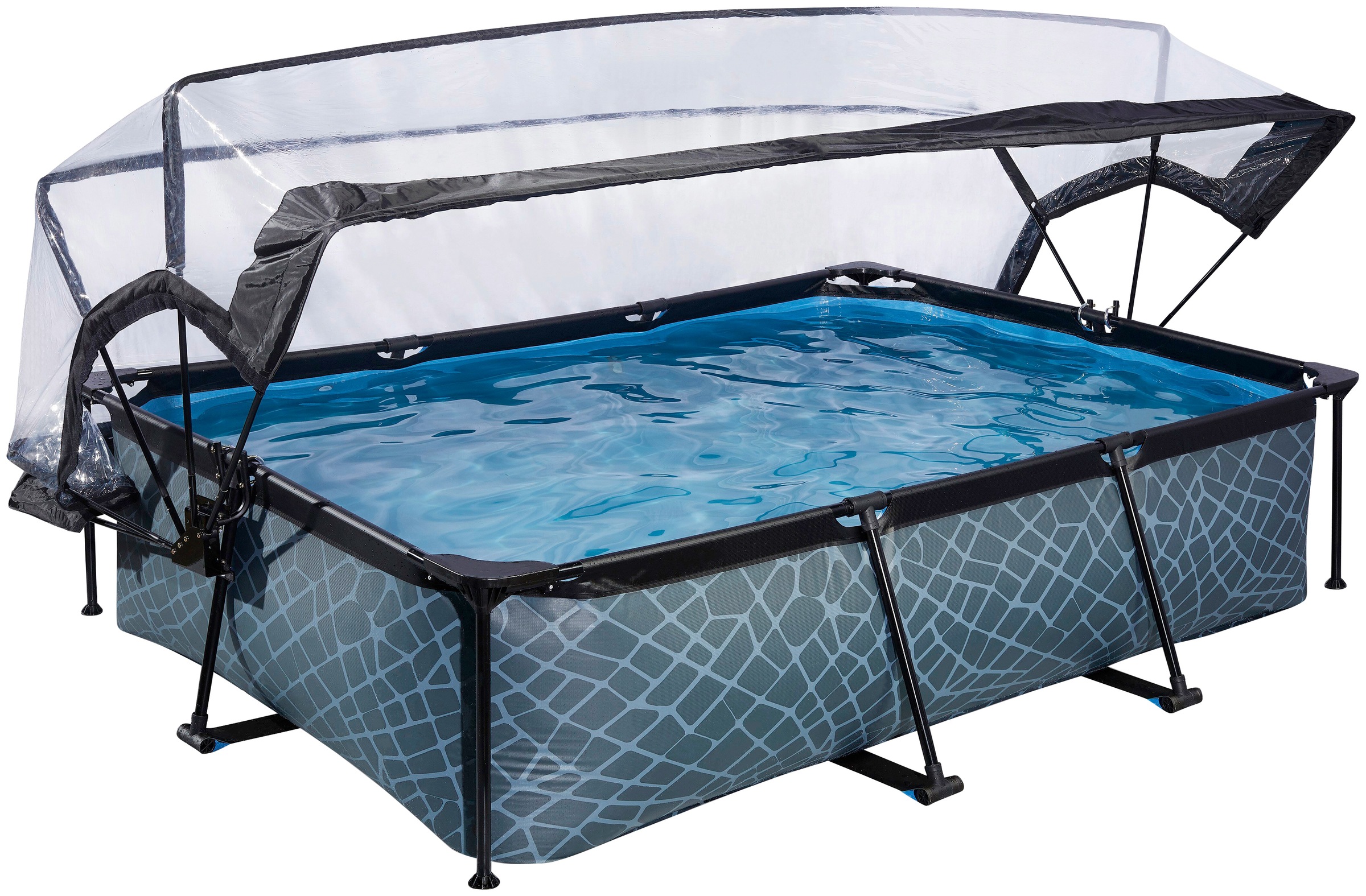 Exit Toys Grau - Exit Stone Pool 300X200x65cm Mit Filterpumpe Und Abdeckung - Image 3
