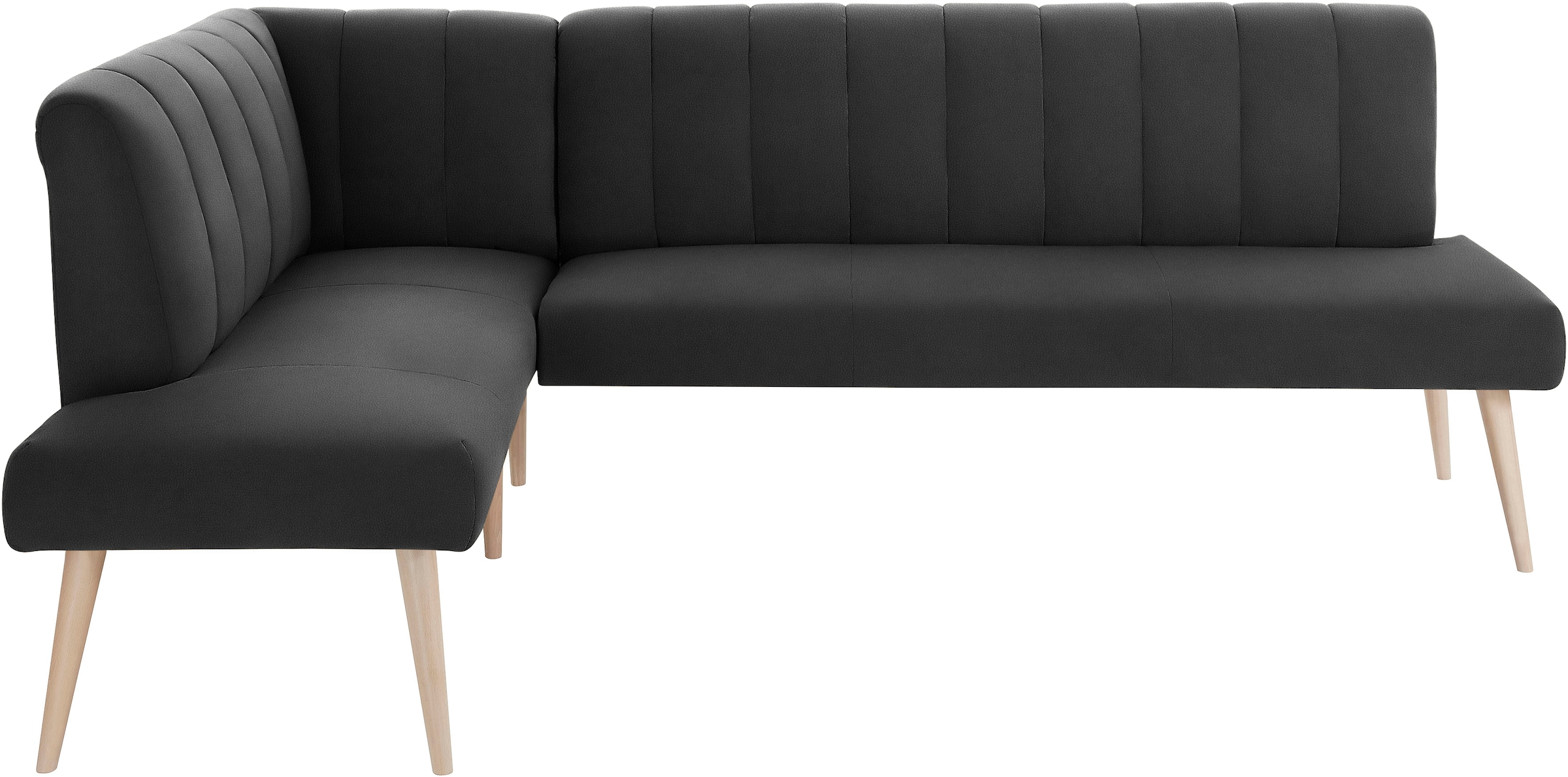exxpo - sofa fashion Eckbank »Costa, moderne Rückensteppung, bequem und elegant, hoher Holzfuß«, hochwertig verarbeitet, Frei im Raum stellbar