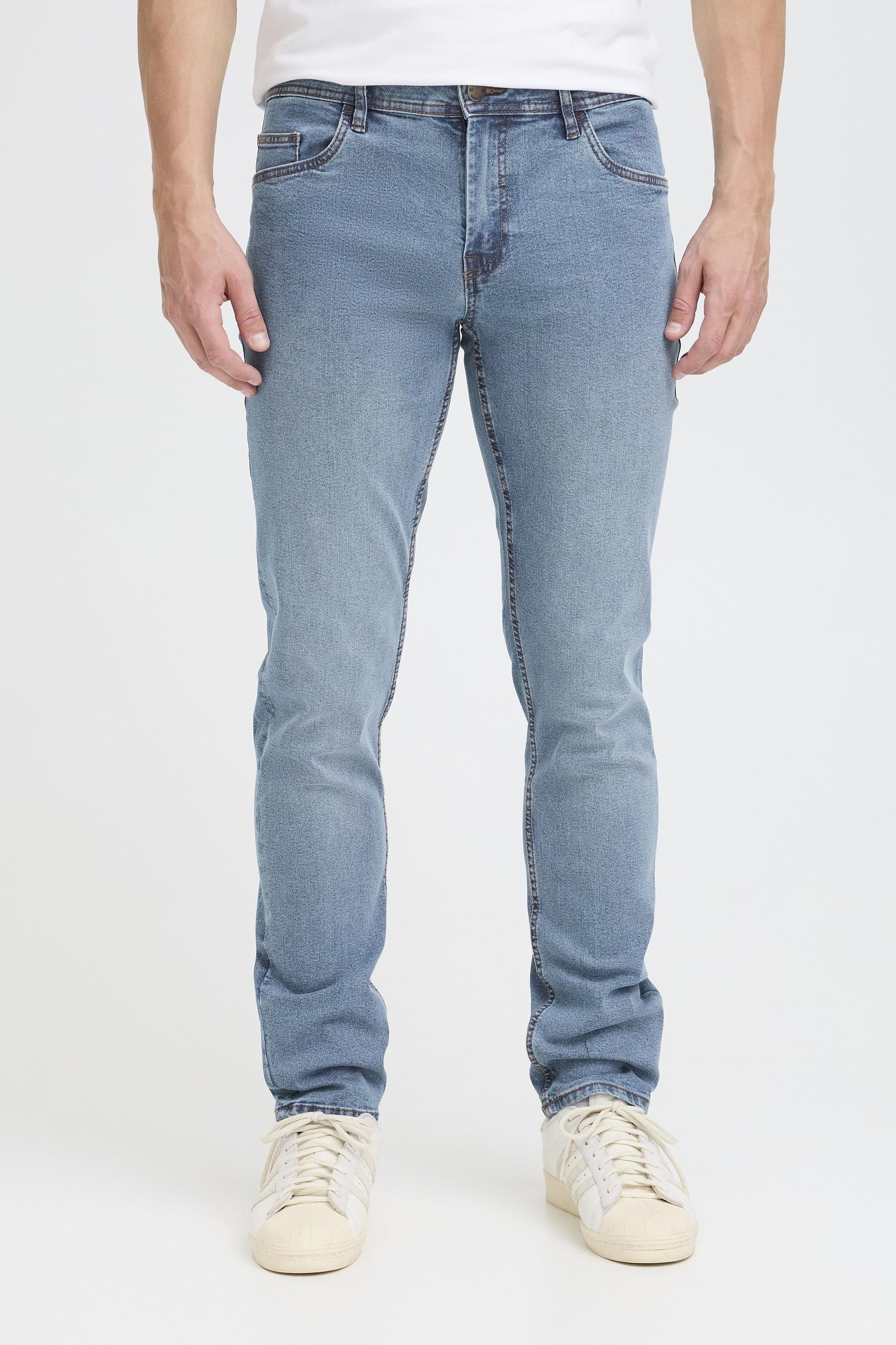 Slim-fit-Jeans BLEND "Slim-fit-Jeans BHZilan", Herren, Gr. 30, Länge 32, blau (denim light blau), Obermaterial: 68% Baumwolle CO. 27% Polyester PES. 3% Viskose CV. 2% Elasthan EL., Jeans Slim-fit-Jeans 5