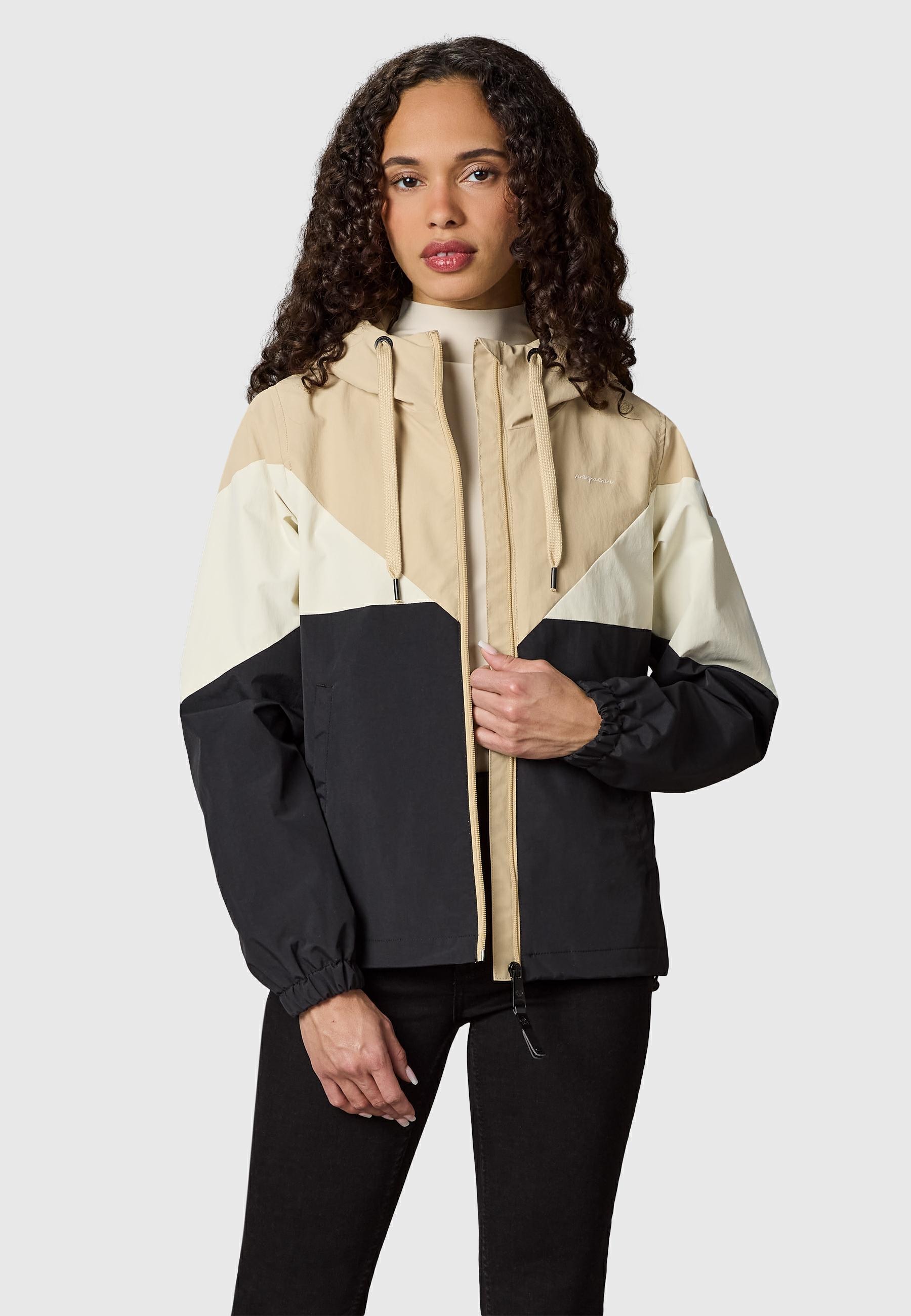 Ragwear Funktionsjacke »Rochele« mit Kapuze wasserdichte Damen Übergangsjacke mit großer Kapuze