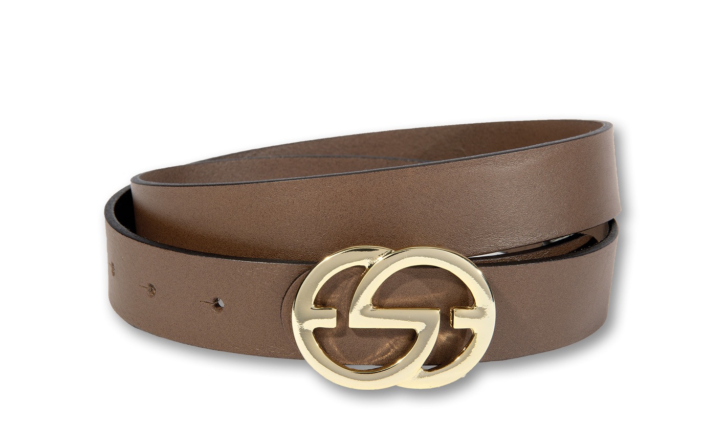 Silbergift Koppelgürtel "Koppelgürtel mit effektvoller goldener Doppel-G-Sc günstig online kaufen