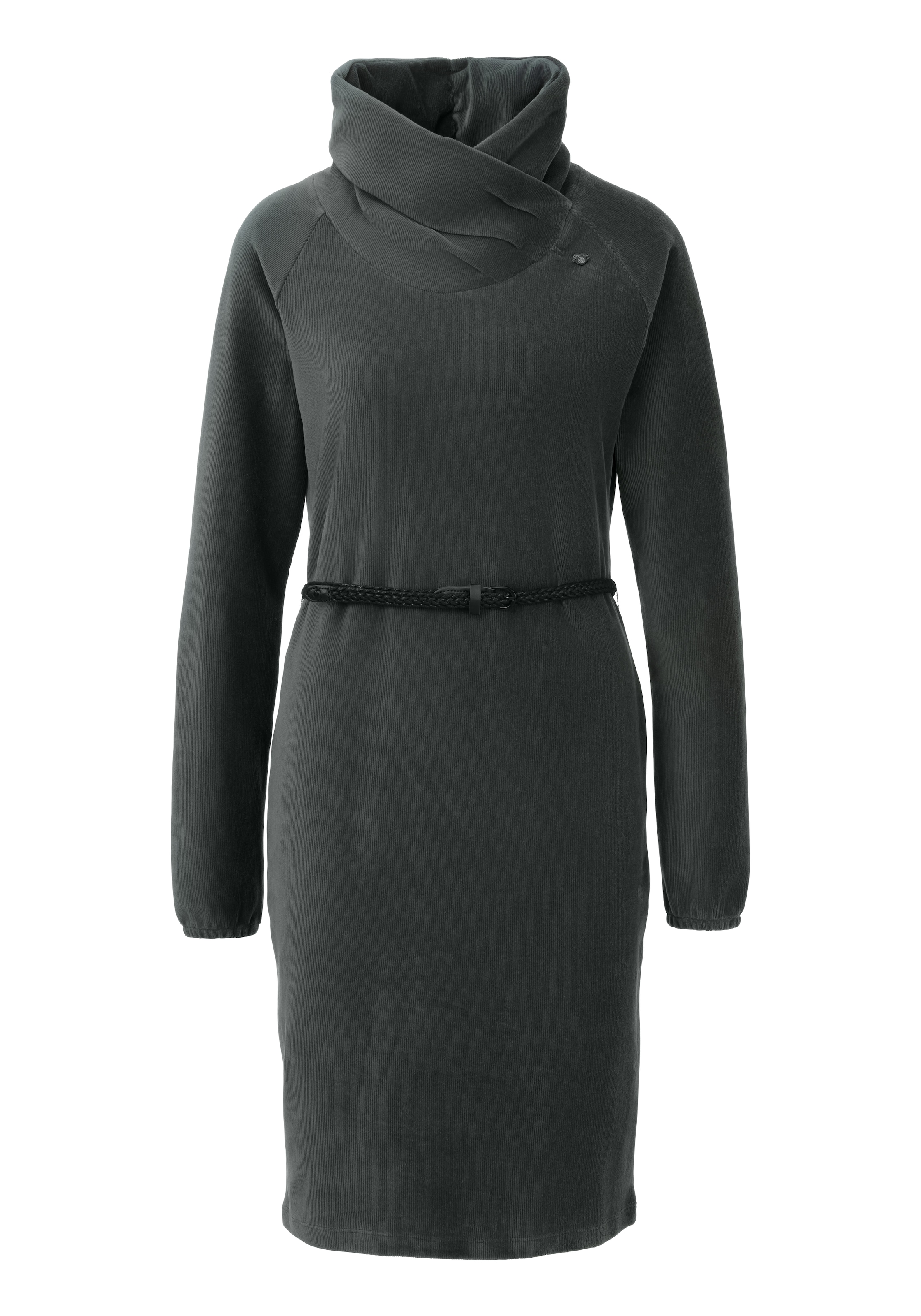 Ragwear Sweatkleid »BELITA«, (2 tlg., mit abnehmbarem Gürtel), gerippte Cord Optik