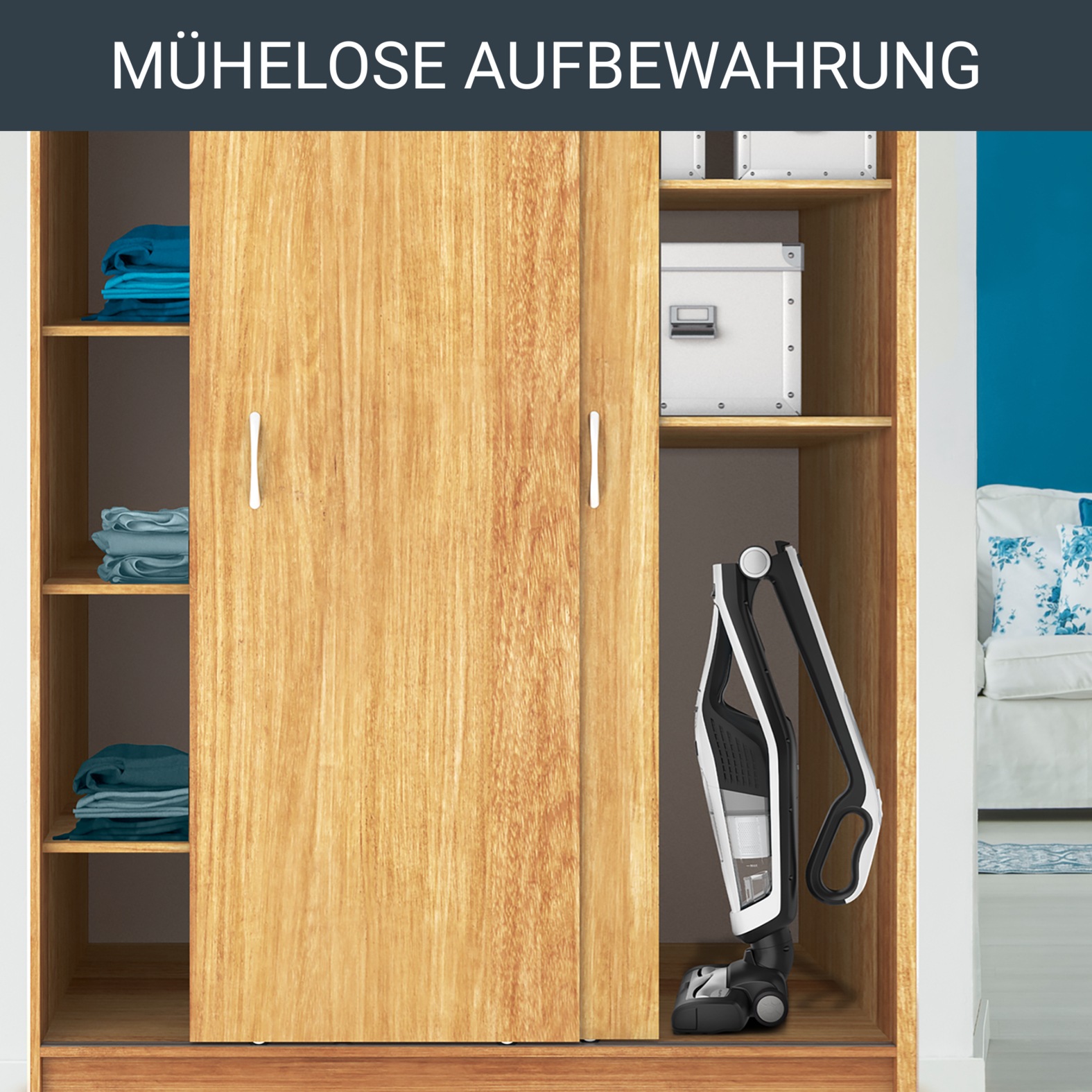Thumbnail - Rowenta Akku-Stielstaubsauger "Dual Force 2-in-1, mühelose Aufbewahrung, klappbarer Griff, LED-Düse", besonder leicht, l...