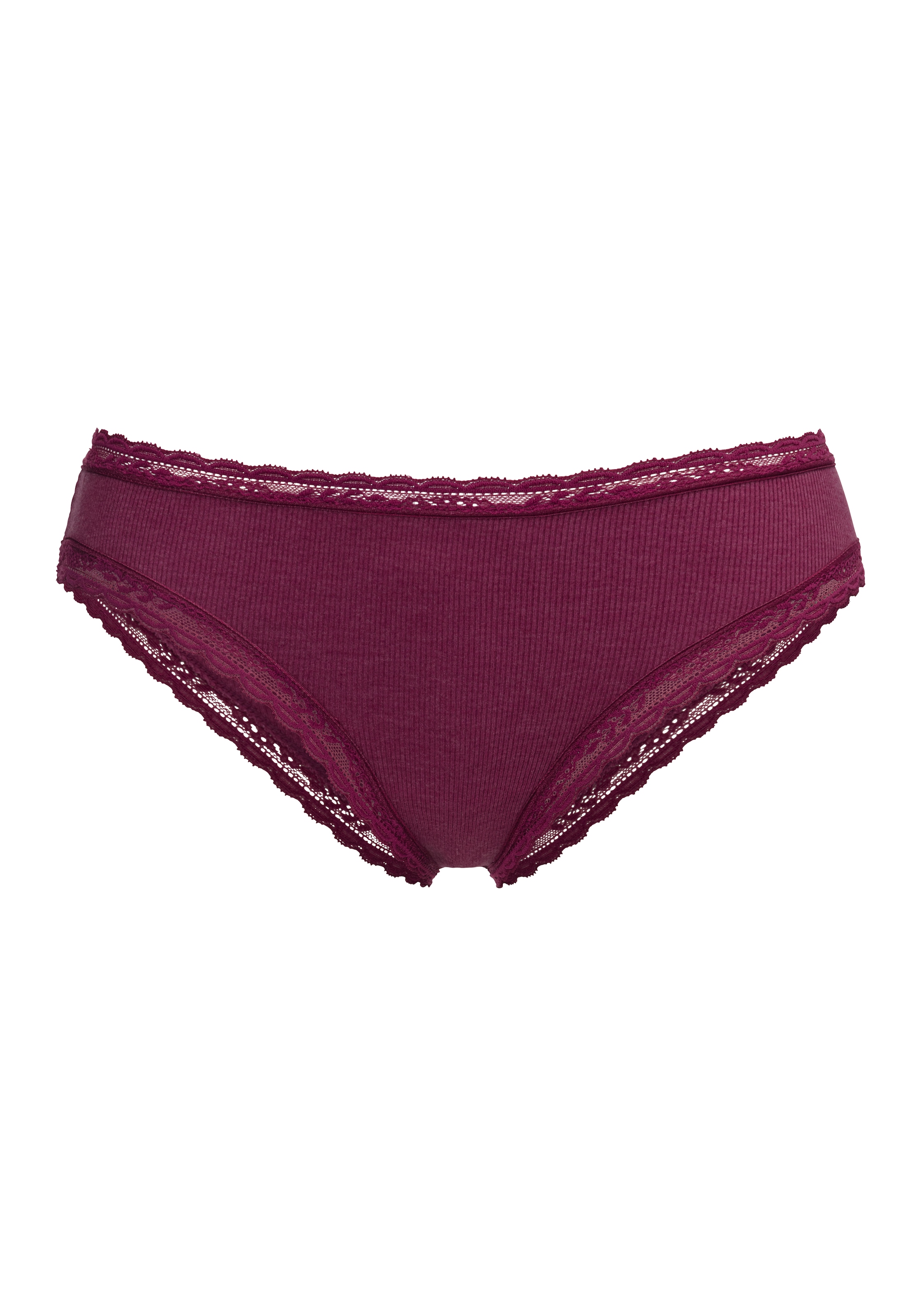 s.Oliver Brasilslip, (Packung, 2 St.), mit modischer Spitze aus Baumwollmischung