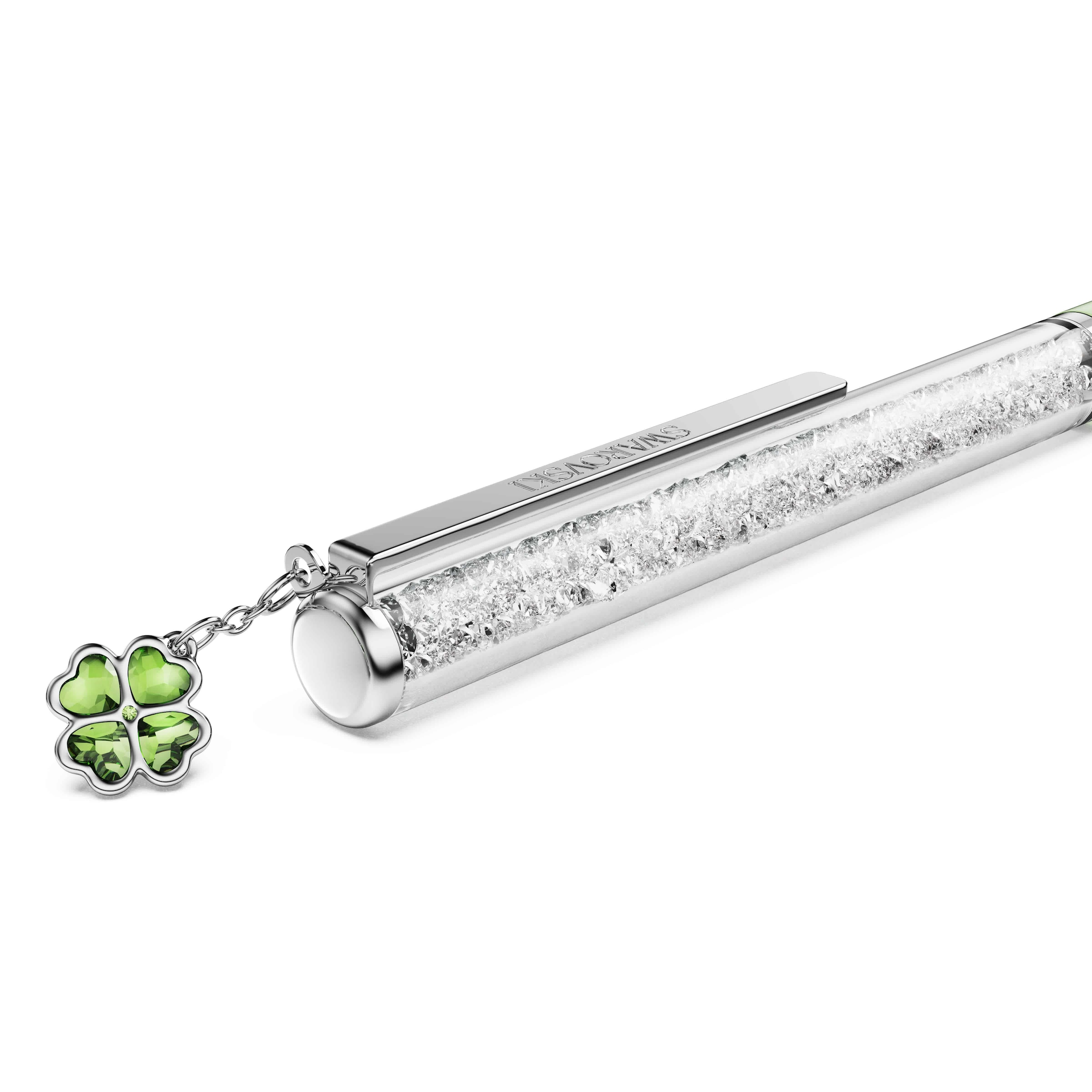 Swarovski Drehkugelschreiber »Schreibgerät Geschenk CRYSTALLINE mit Kleeblatt-Charm« mit Swarovski® Kristallen
