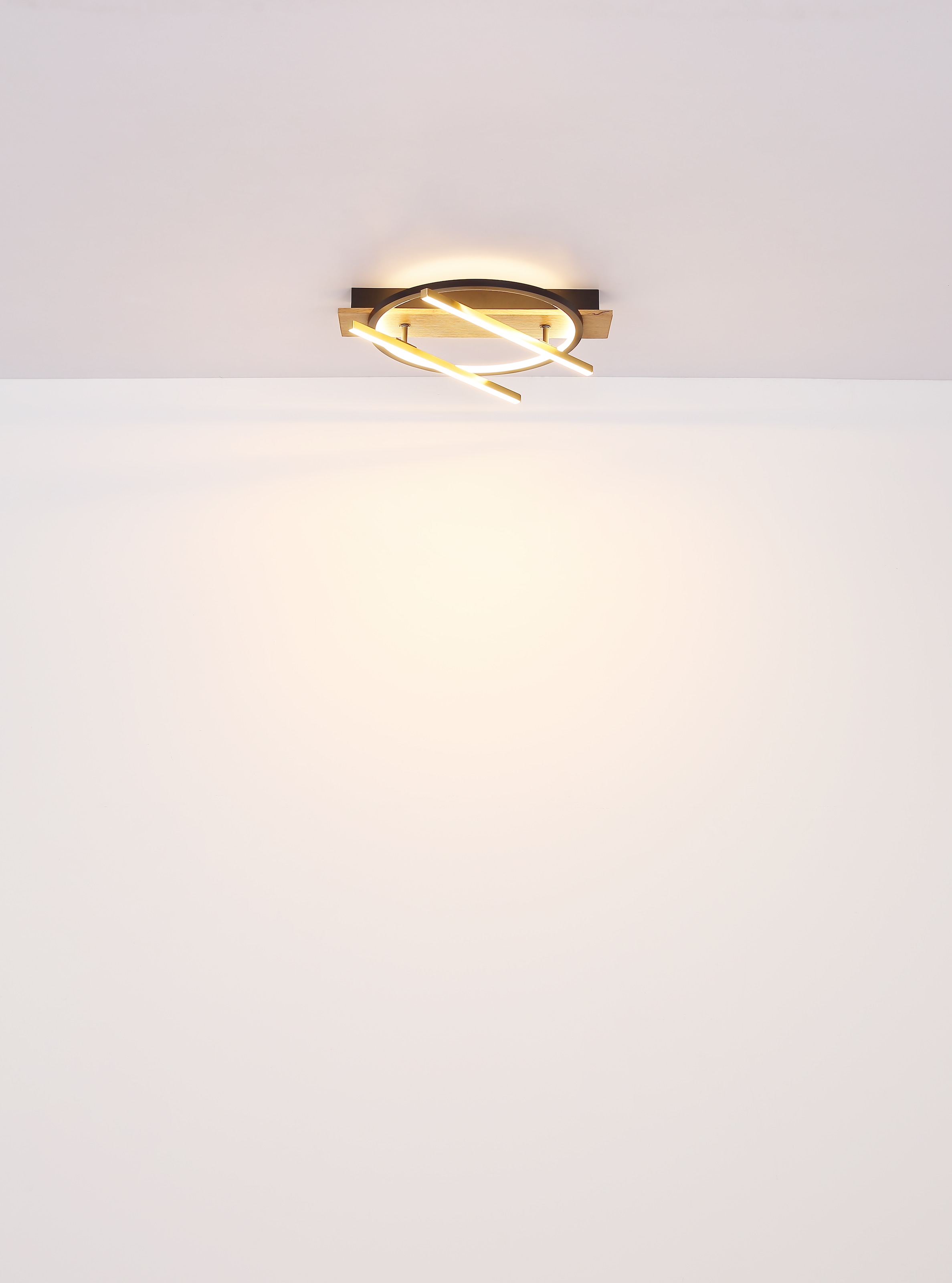 GLOBO LIGHTING LED Deckenleuchte »BEATRIX«, Leuchtmittel LED-Modul | LED fest integriert, Deckenlampe/Wohnzimmer/Schlafzimmer/modern/Holz
