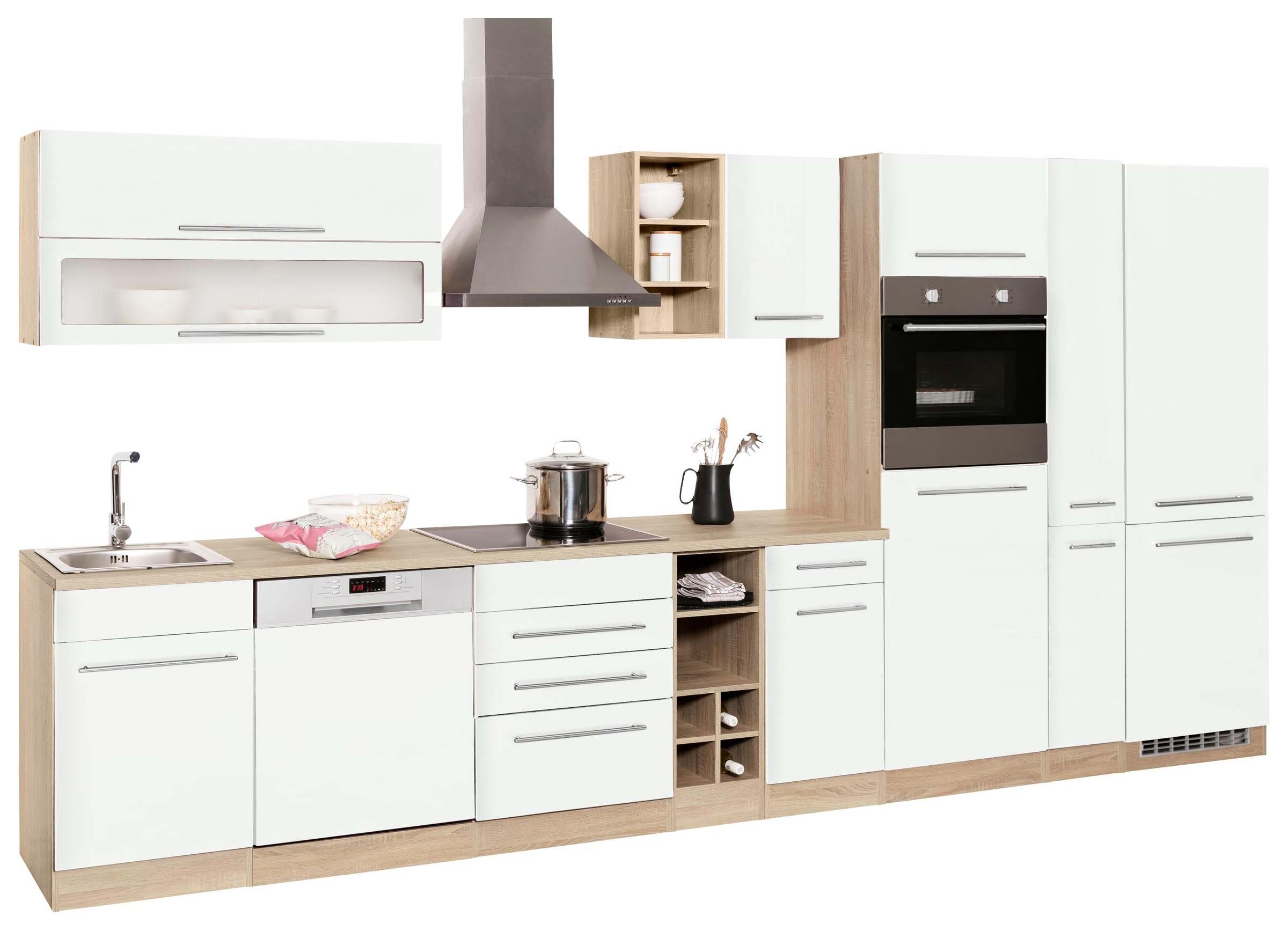 KOCHSTATION Küchenzeile »KS-Eton«, ohne E-Geräte, Breite 390 cm