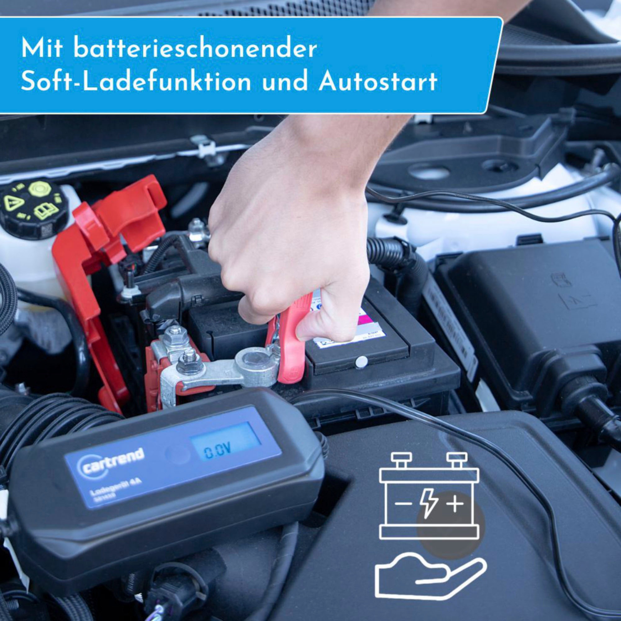 Cartrend Autobatterie-Ladegerät »Batterieladegerät DP4.1 mit Mikroprozessor-Technologie 6V/12V, 4A«