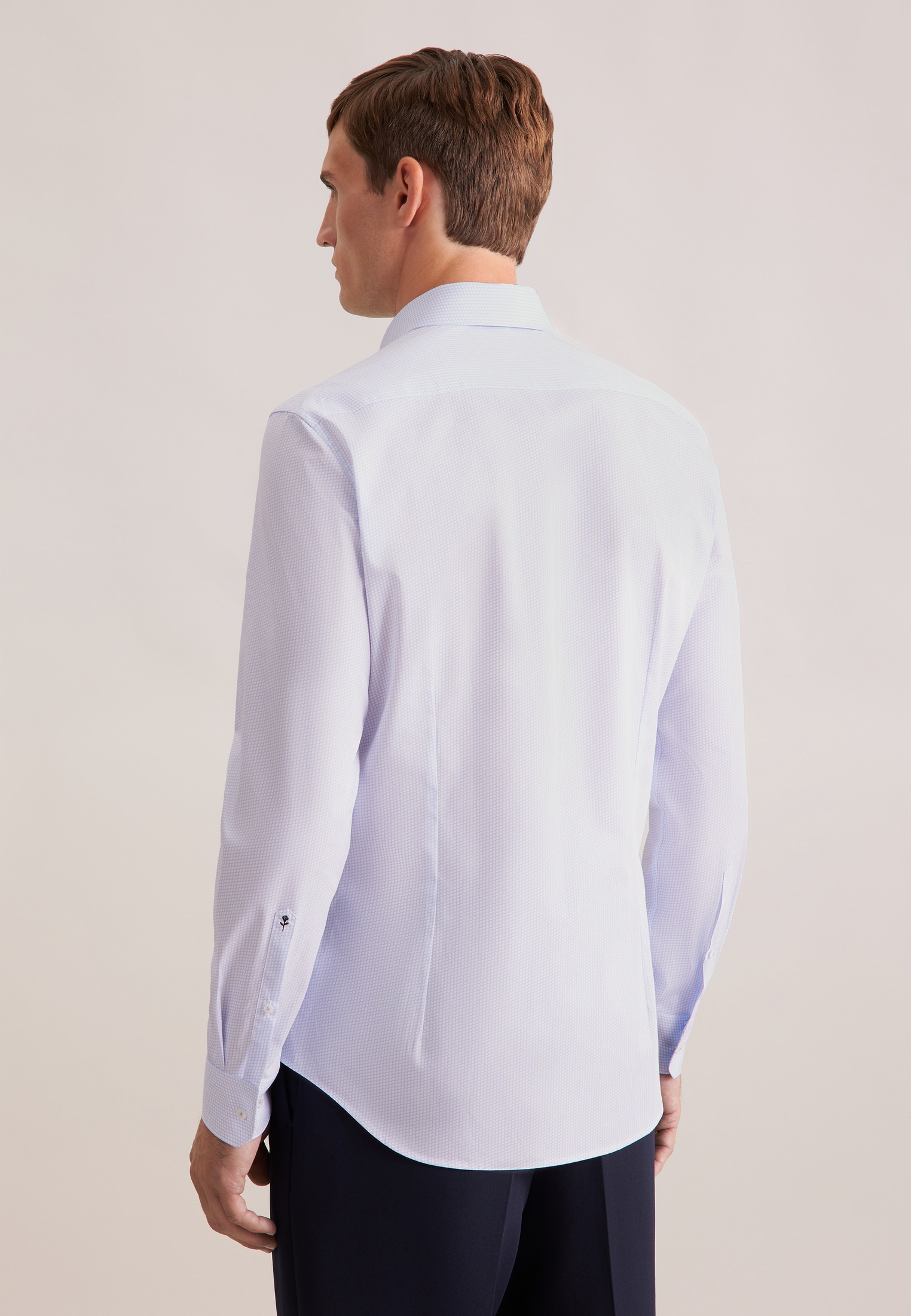 seidensticker Businesshemd "Schwarze Rose", Slim 1/1 Kentkragen Druck günstig online kaufen