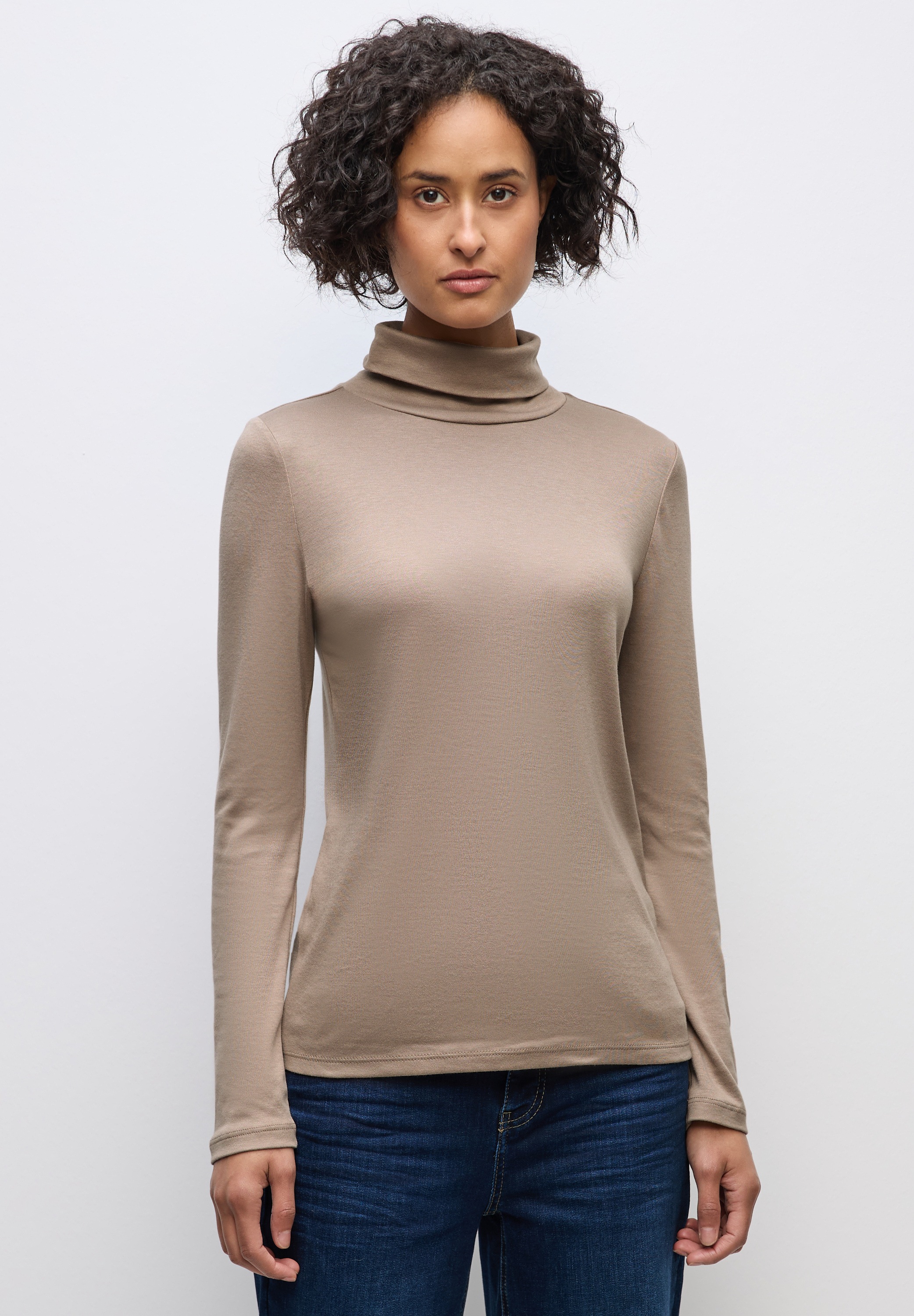 STREET ONE Rollkragenshirt im soften Baumwoll-Mix günstig online kaufen