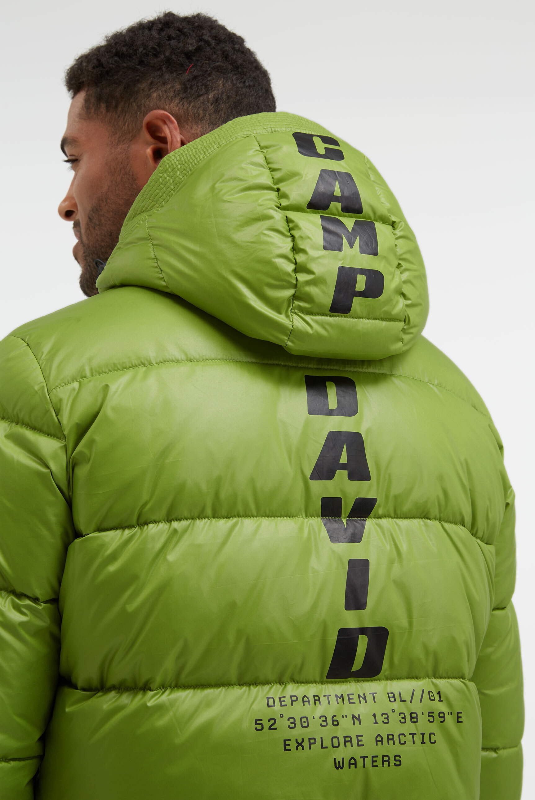 CAMP DAVID Winterjacke mit Kapuze mit Elastikbündchen