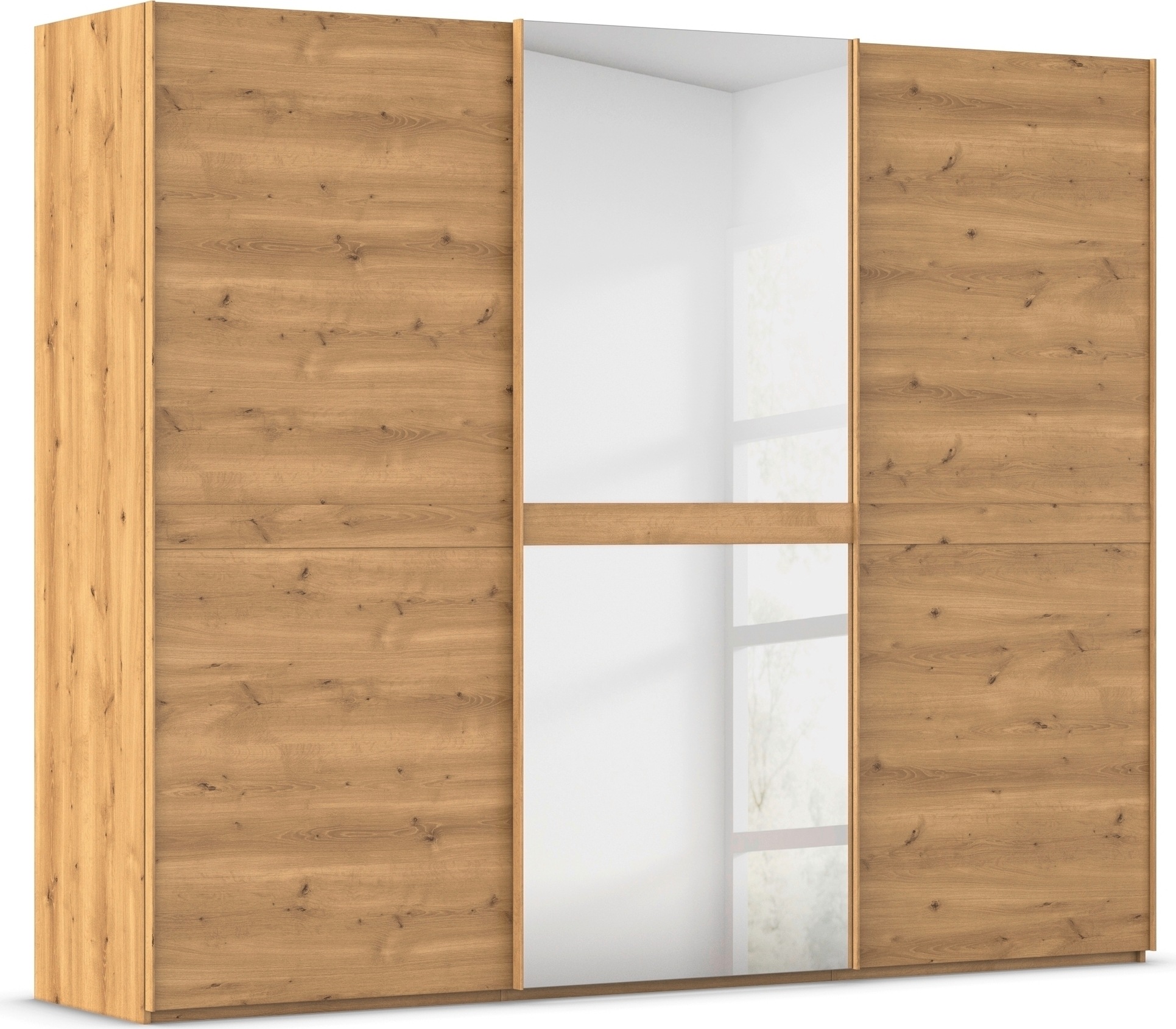rauch "Kleiderschrank Schrank Garderobe Schlafzimmerschrank SCALE-LINE" edle Optik mit Bauchbinde in Korpusfarbe mit Spiegel MADE IN GERMANY