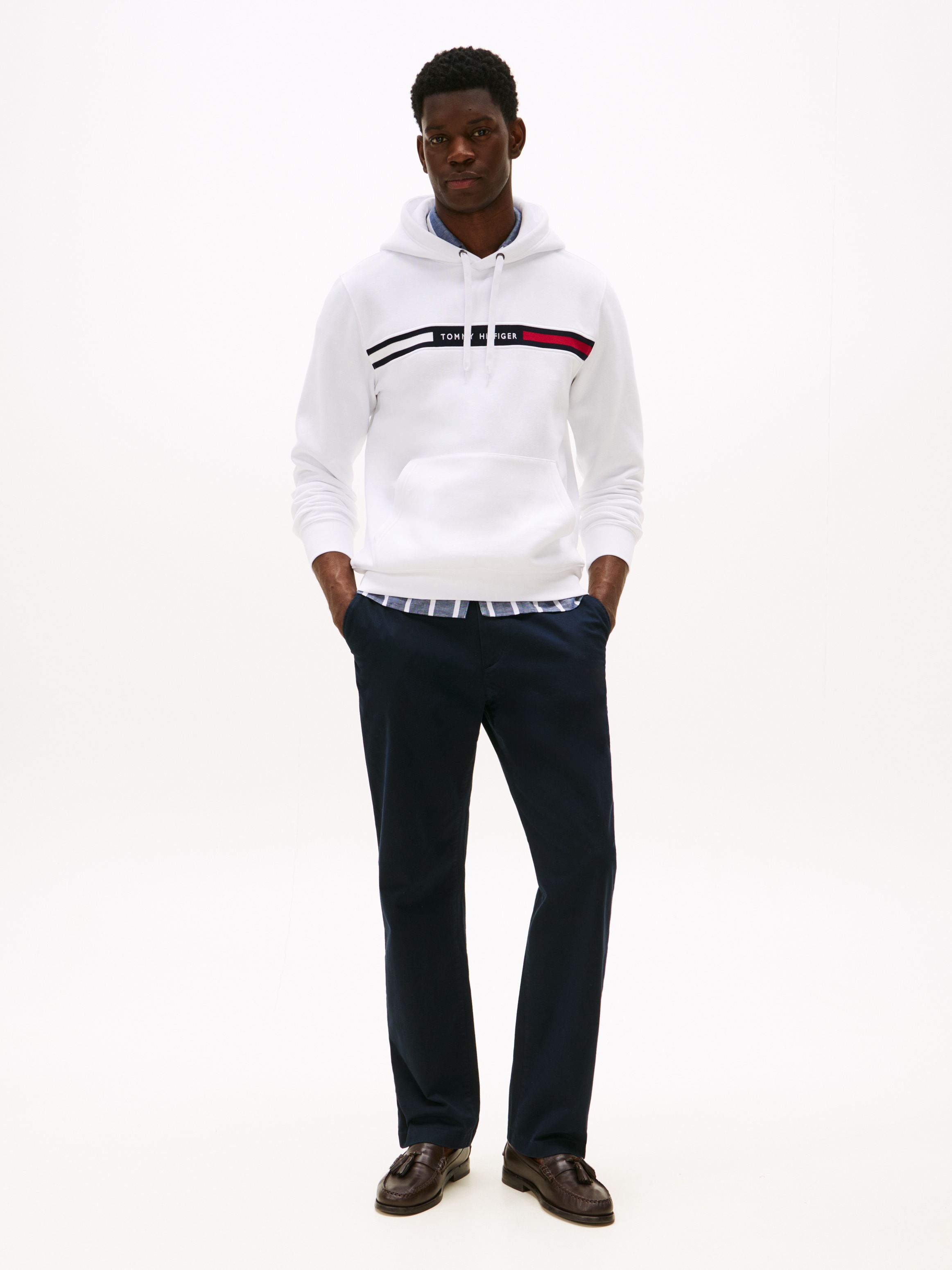 Tommy Hilfiger Kapuzensweatshirt »HILFIGER CHEST INSERT HOODY«, mit Kapuze, Kängurutasche, Logoschriftzug