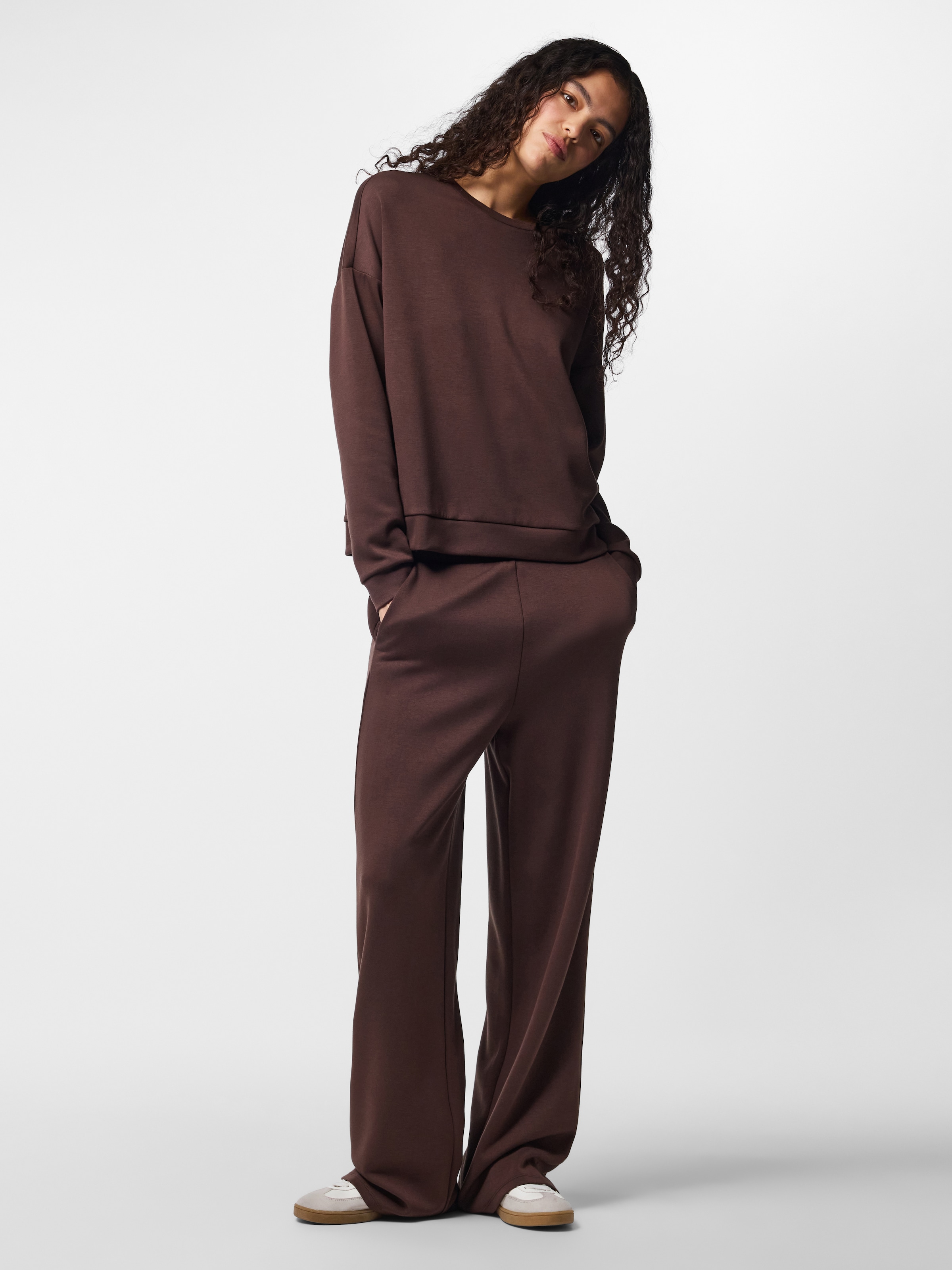 pieces Sweathose »PCMICHELLE SCUBA HW PANTS SWT NOOS BC«  Materialmix