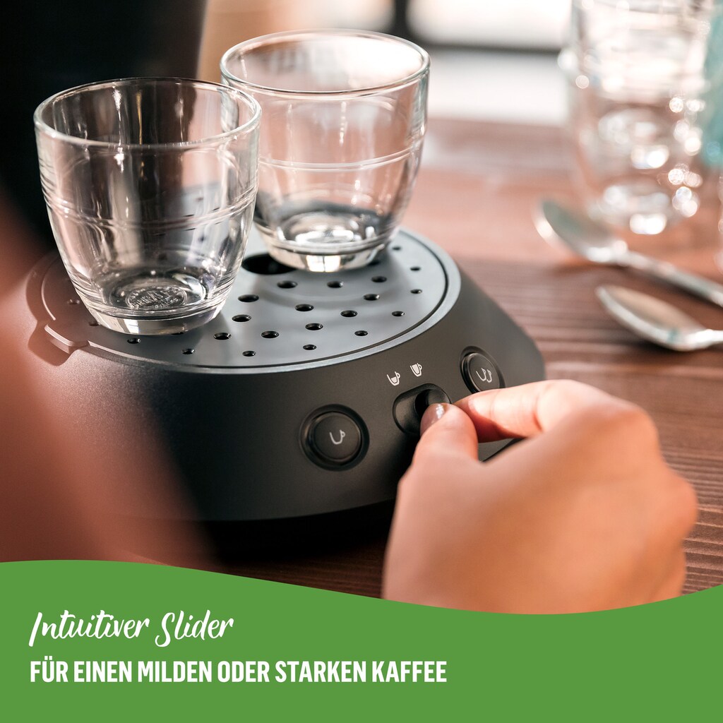 Philips Senseo Kaffeepadmaschine »Original Plus Eco CSA210/22«, aus 80% recyceltem Plastik, mit 2 Kaffeespezialitäten, mattschwarz