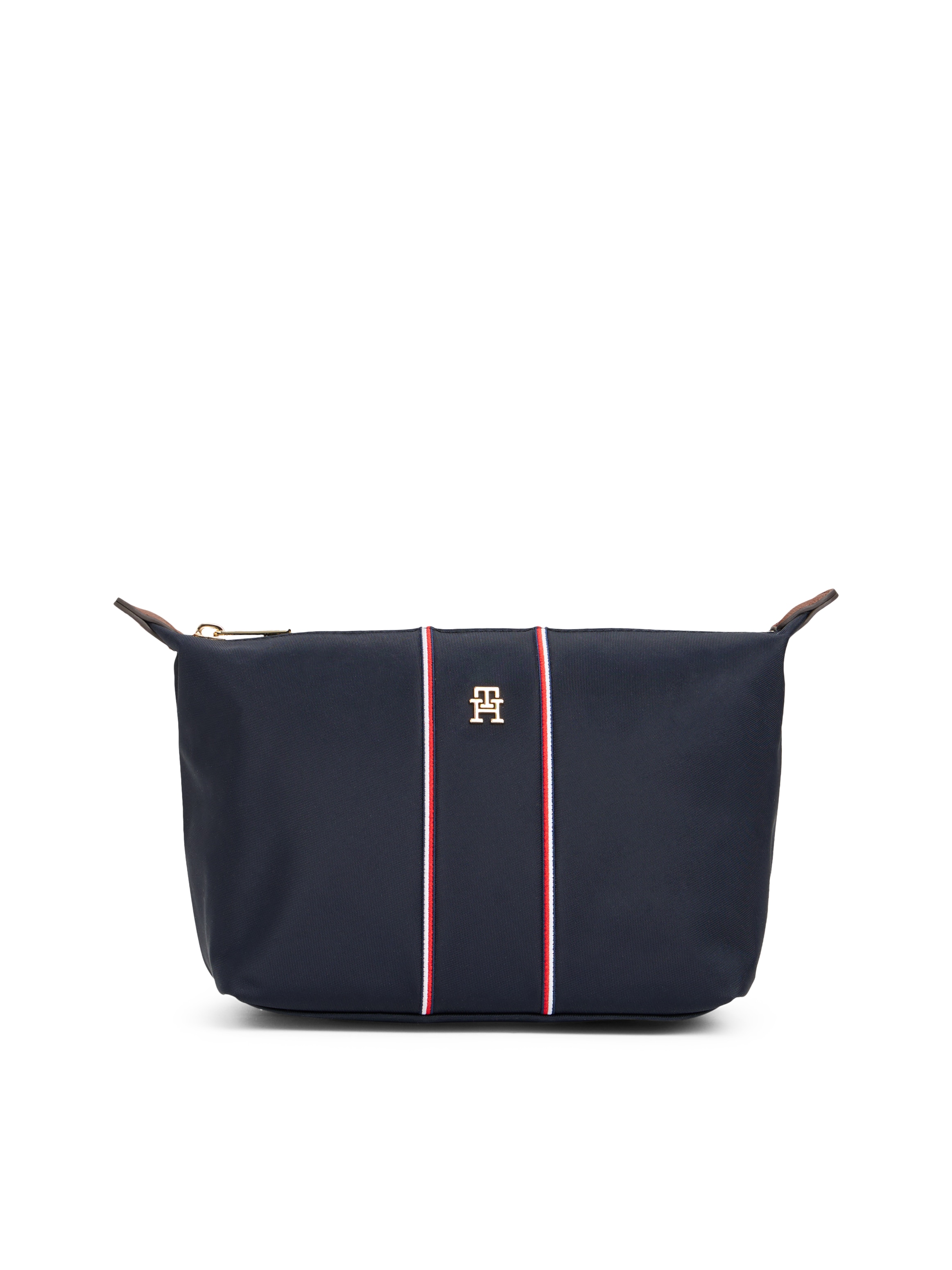 Tommy Hilfiger Kosmetiktasche "TH ICON WASHBAG NYLON CORP", Reise, Unisex Kulturbeutel mit Kontrastbesätzen in Tommy Farben