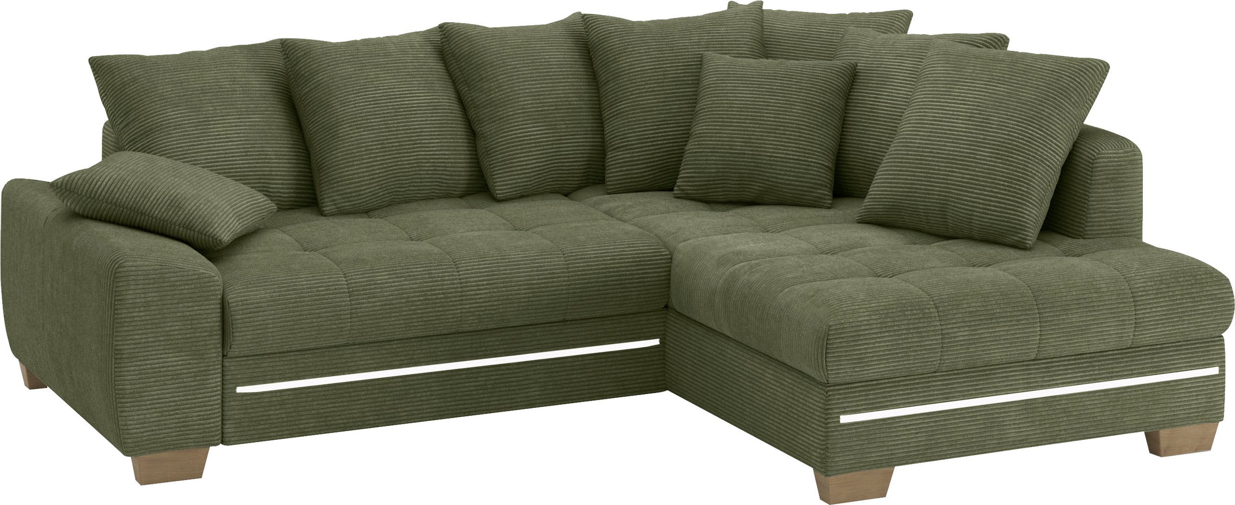 Mr. Couch Ecksofa »Nikita II, L-Form«, mit Kaltschaum, RGB-LED Beleuchtung, wahlweise mit Bett, Bettkasten