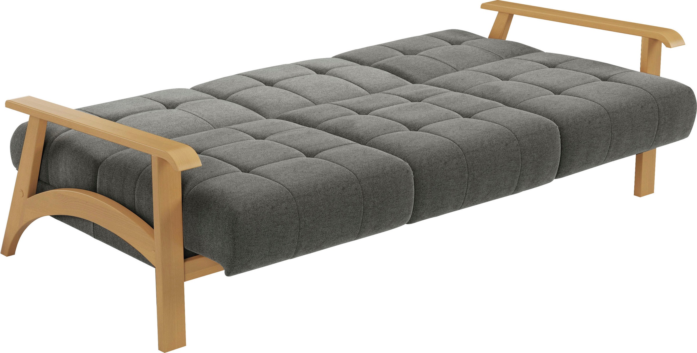 sit&more 3-Sitzer »Billund«, Armlehnen aus eichefarbigem Buchenholz, verschiedene Bezüge und Farben