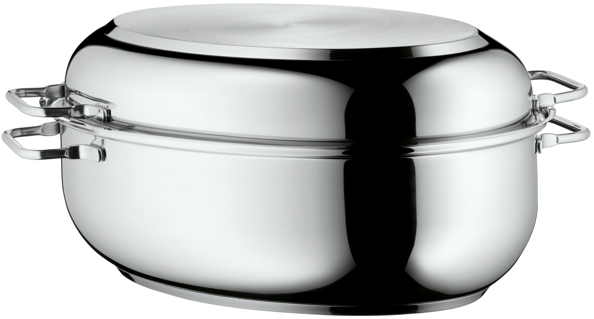 WMF Bräter "Schmortopf mit Deckel, Induktion, backofengeeignet" Cromargan Edelstahl Rostfrei 18/10