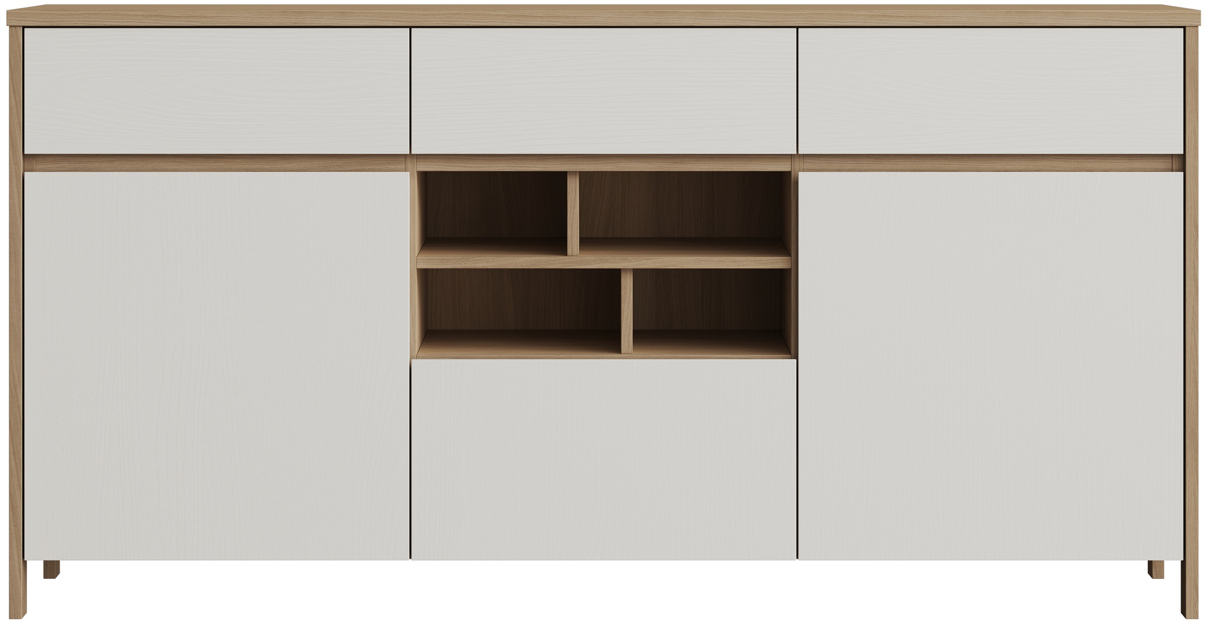 Home affaire Sideboard »Stranda, moderner Schrank, Kommode im Scandi-Style, 165 cm breit«, elegante Rahmenoptik, ausreichend Stauraum, vielseitig einsetzbar