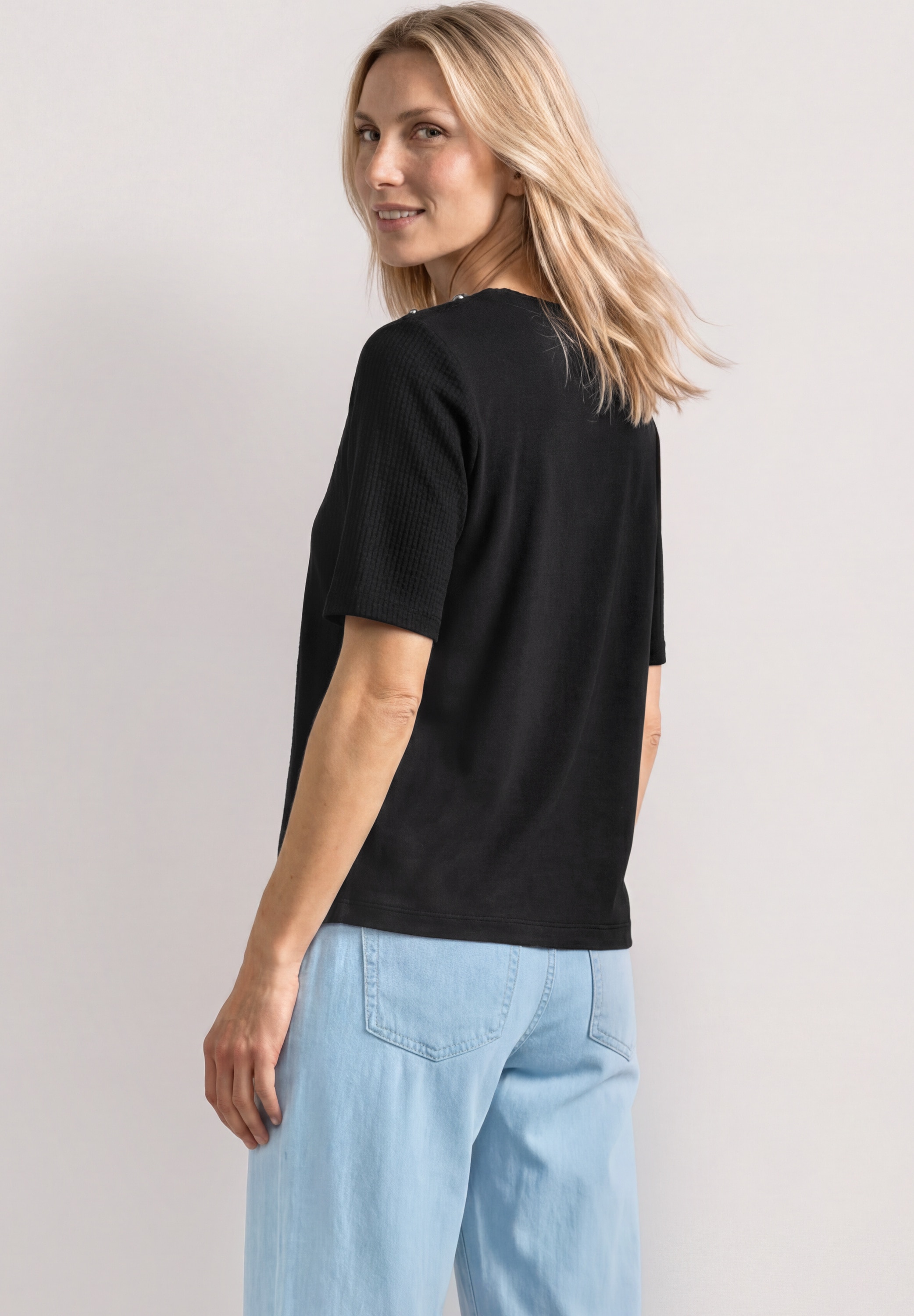 STREET ONE T-Shirt mit Strukturmix