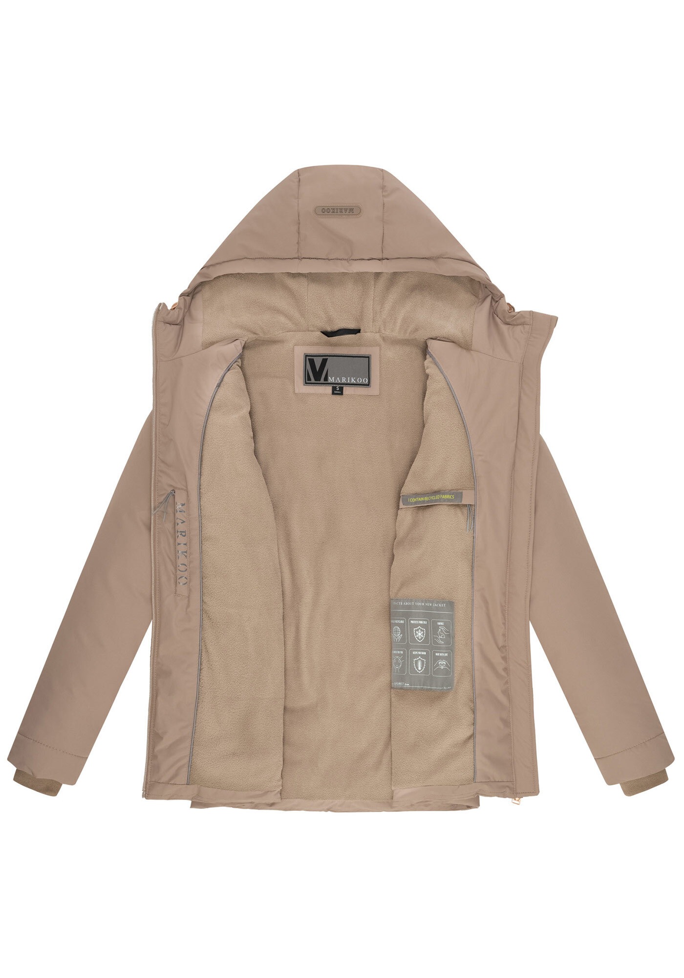 Marikoo Steppjacke »Alemee«, Mit warmen Fleecestoff im Inneren