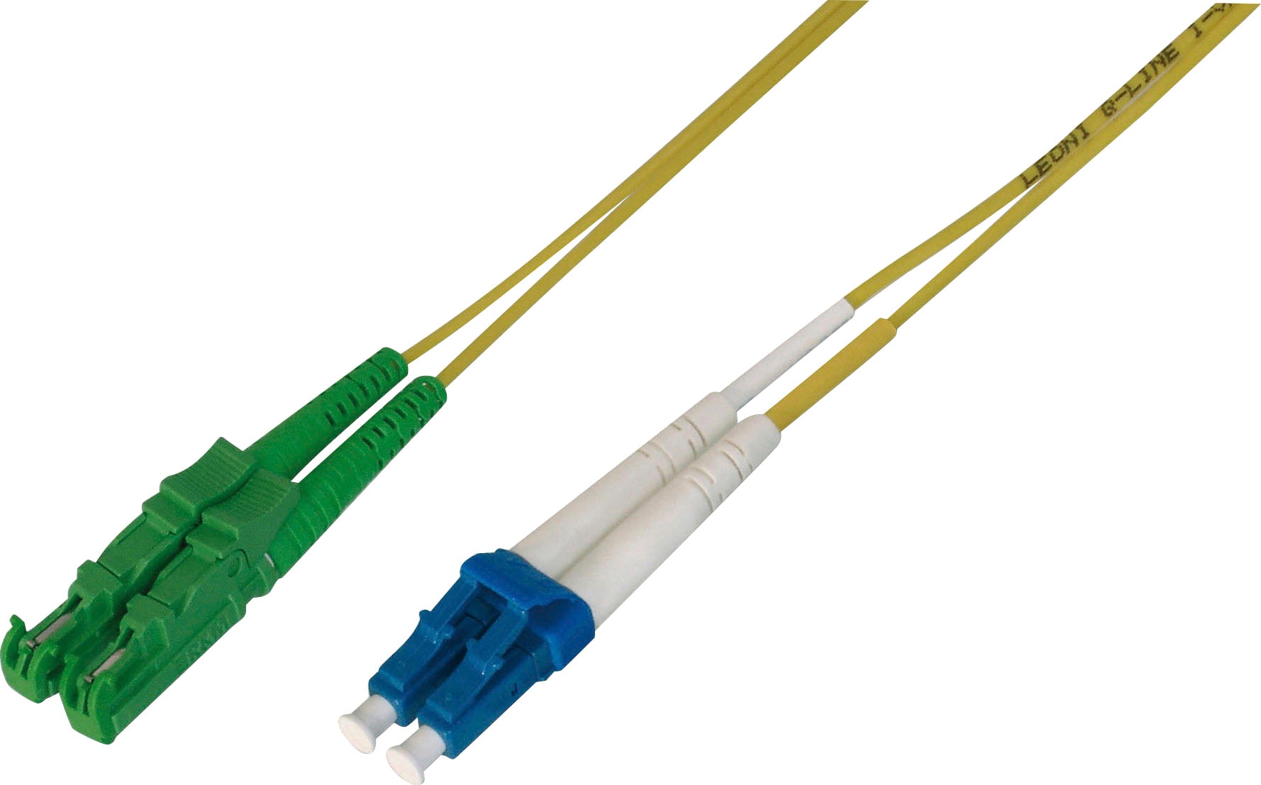 DIGITUS Stromkabel "LWL-Duplex-Patchkabel, E2000 R&M", 200cmcm, gelb, Kabel