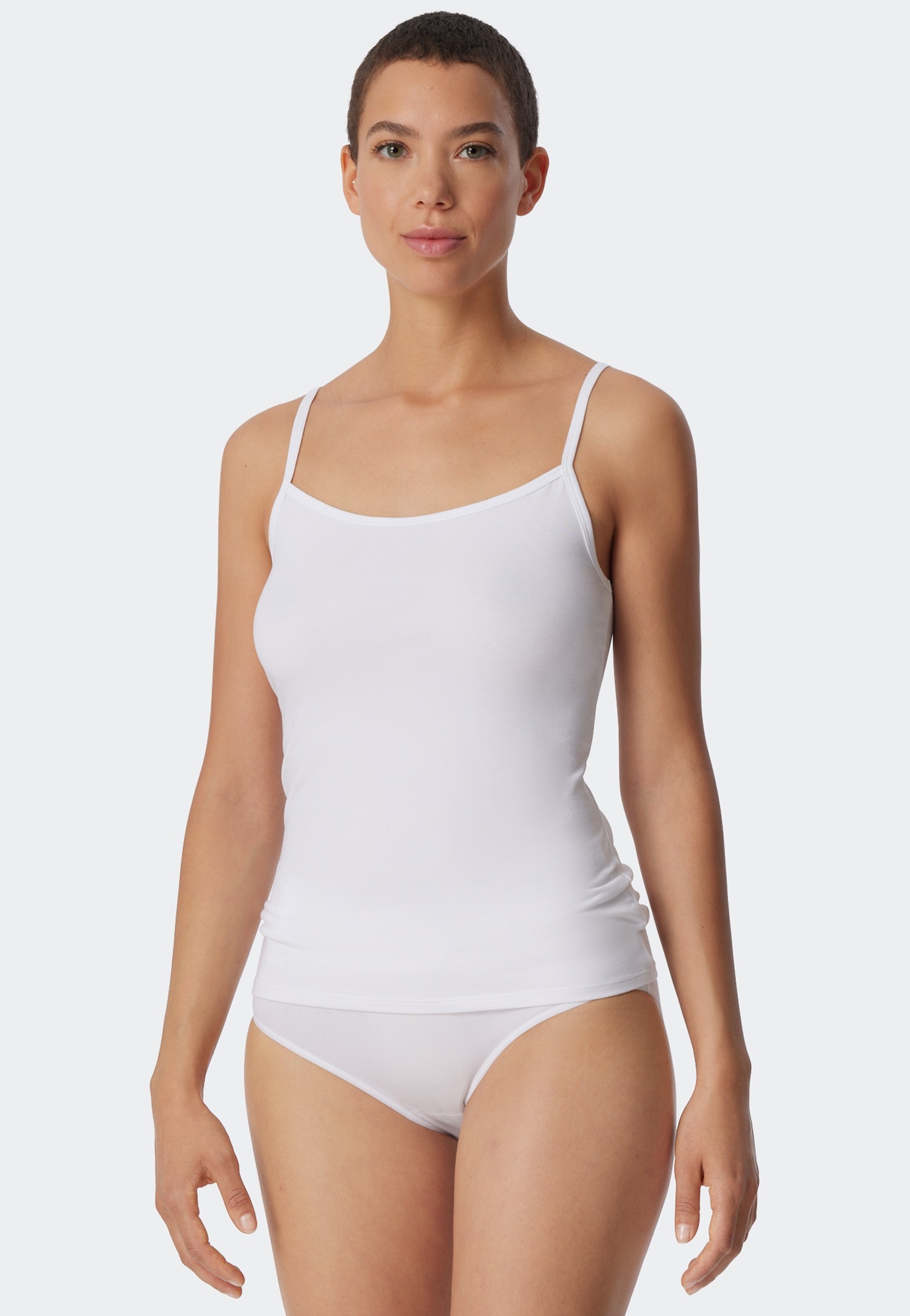 uncover by SCHIESSER Spaghettitop "Uncover Cotton" tiefer Rundhalsausschnit günstig online kaufen