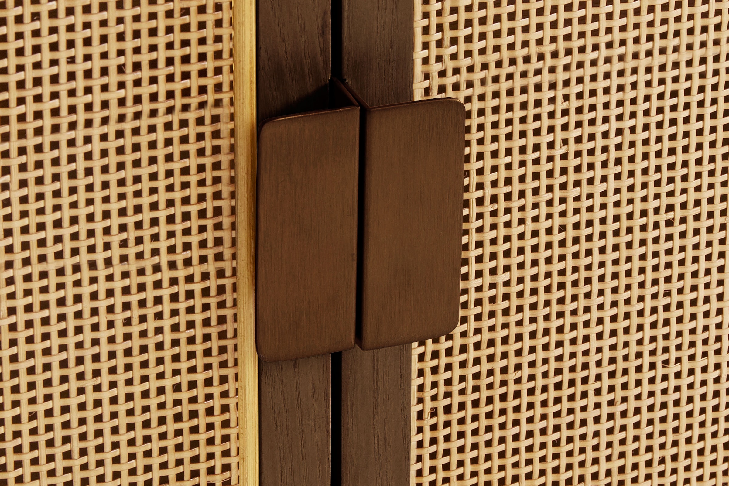 LeGer Home by Lena Gercke Sideboard »Lina« TOPSELLER! Viel Stauraum,  Mit Rattan Einsatz, 2 Innenfächer, teilmassiv