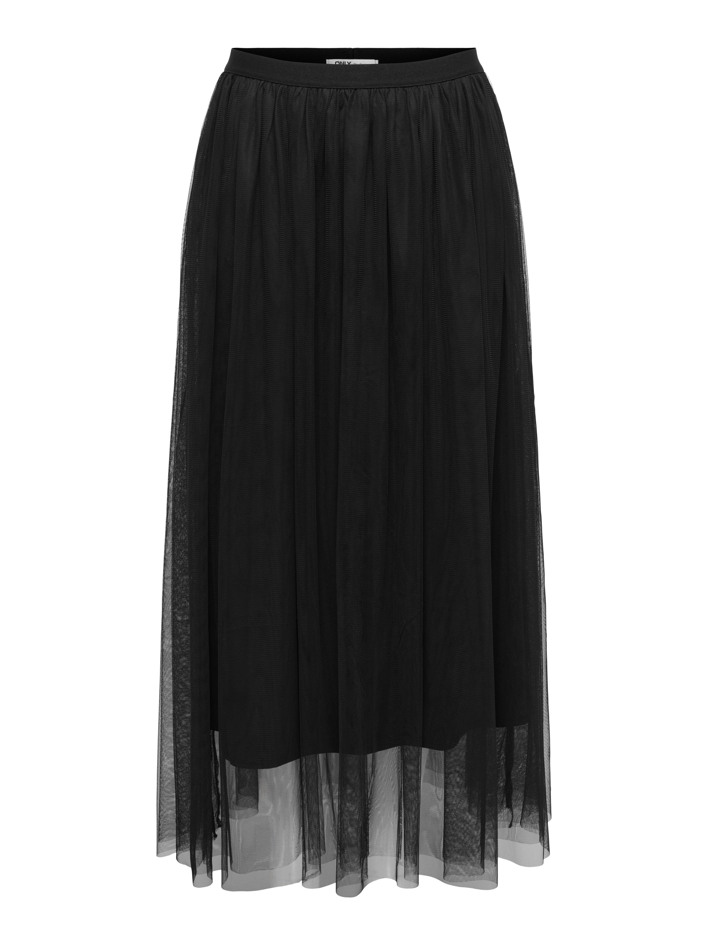 ONLY Maxirock »ONLJANEA LONG TULLE SKIRT WVN« Kunstfaser, Tüll, gefüttert