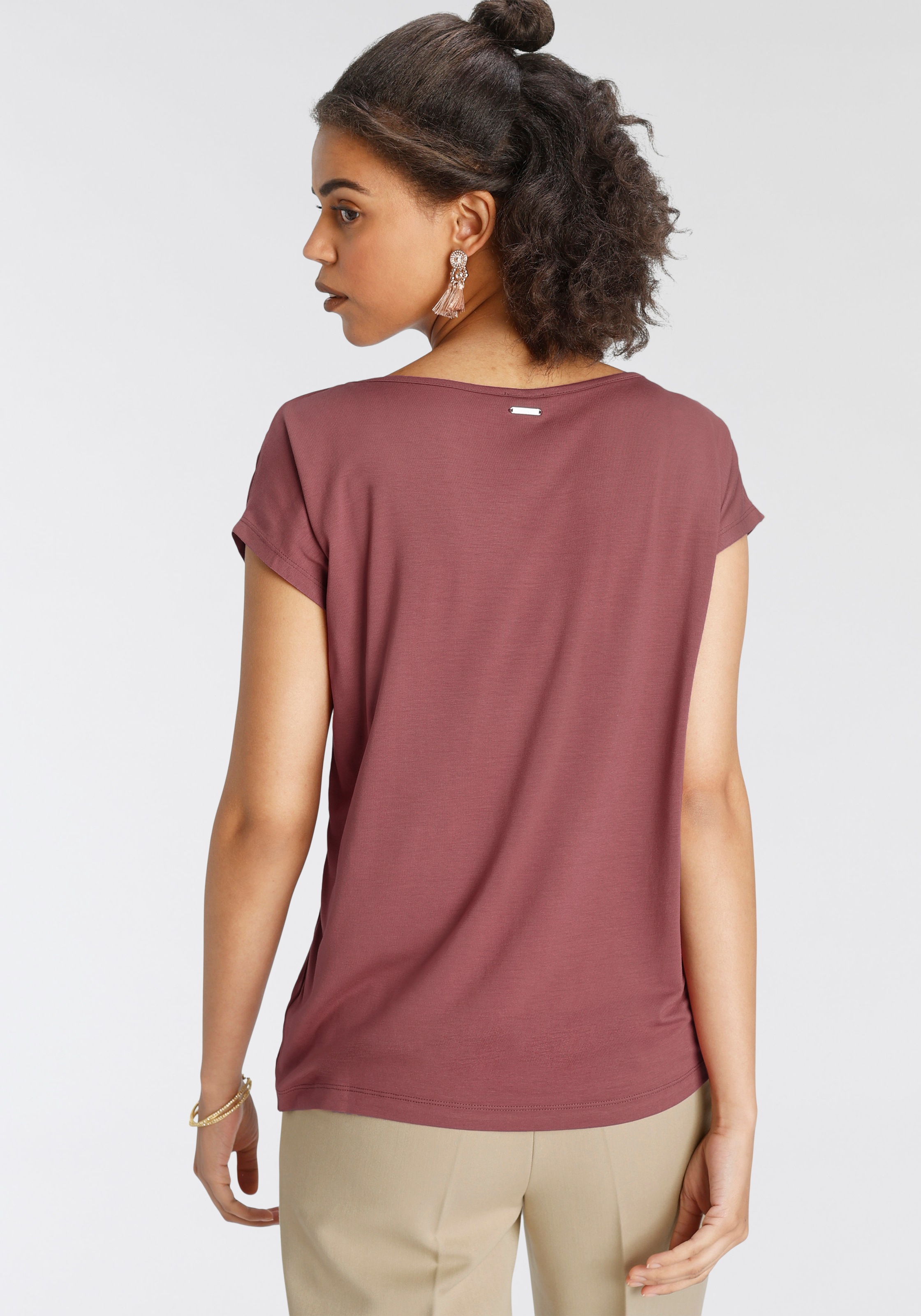 Laura Scott Shirtbluse, aus Satin und Jersey günstig online kaufen