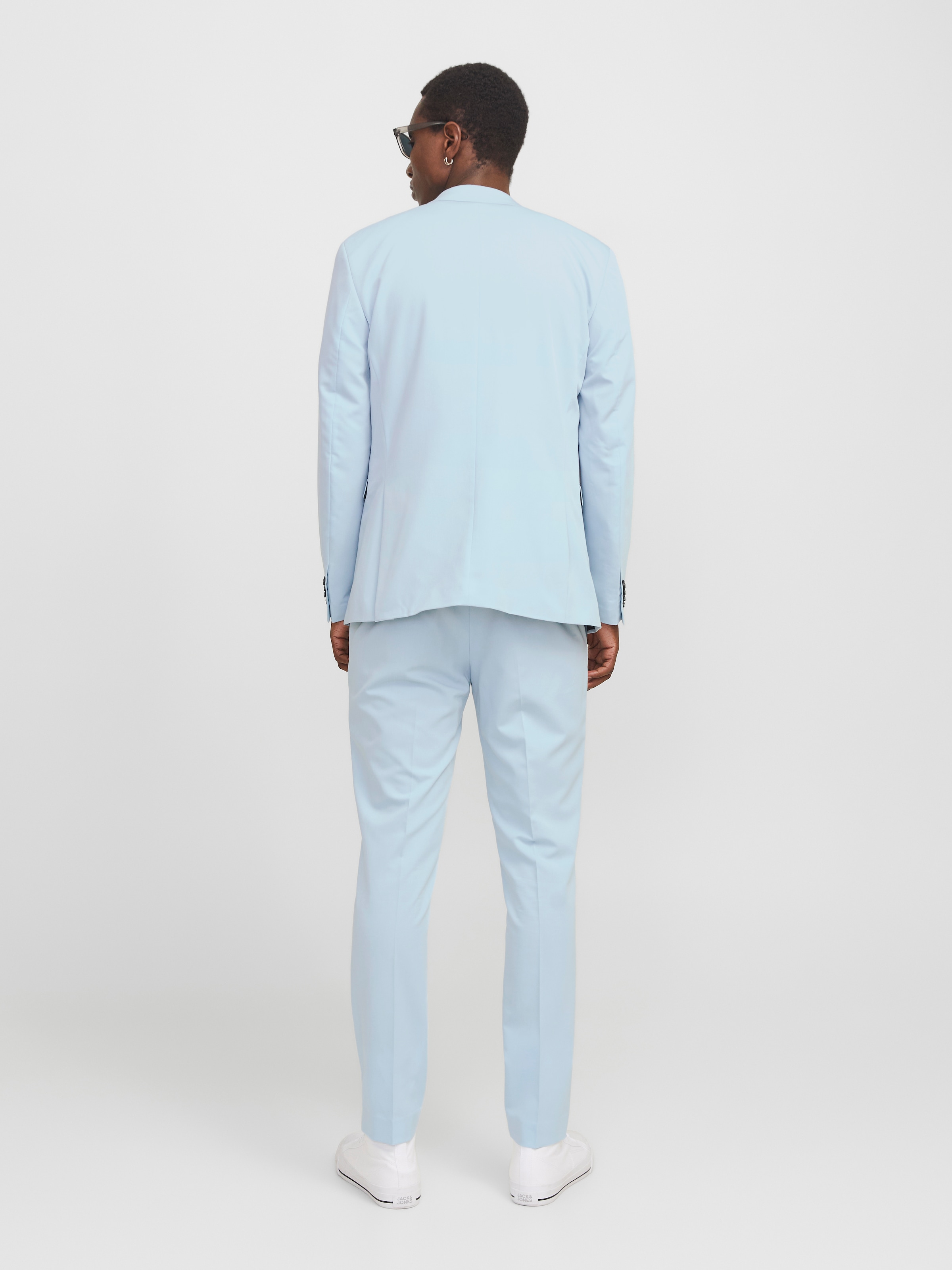 Jack & Jones Anzug »JPRFRANCO  Extra schmal, pflegeleicht, stilvoll mit fallendem Revers« slim fit Materialmix aus Polyester, Viskose und Elasthan
