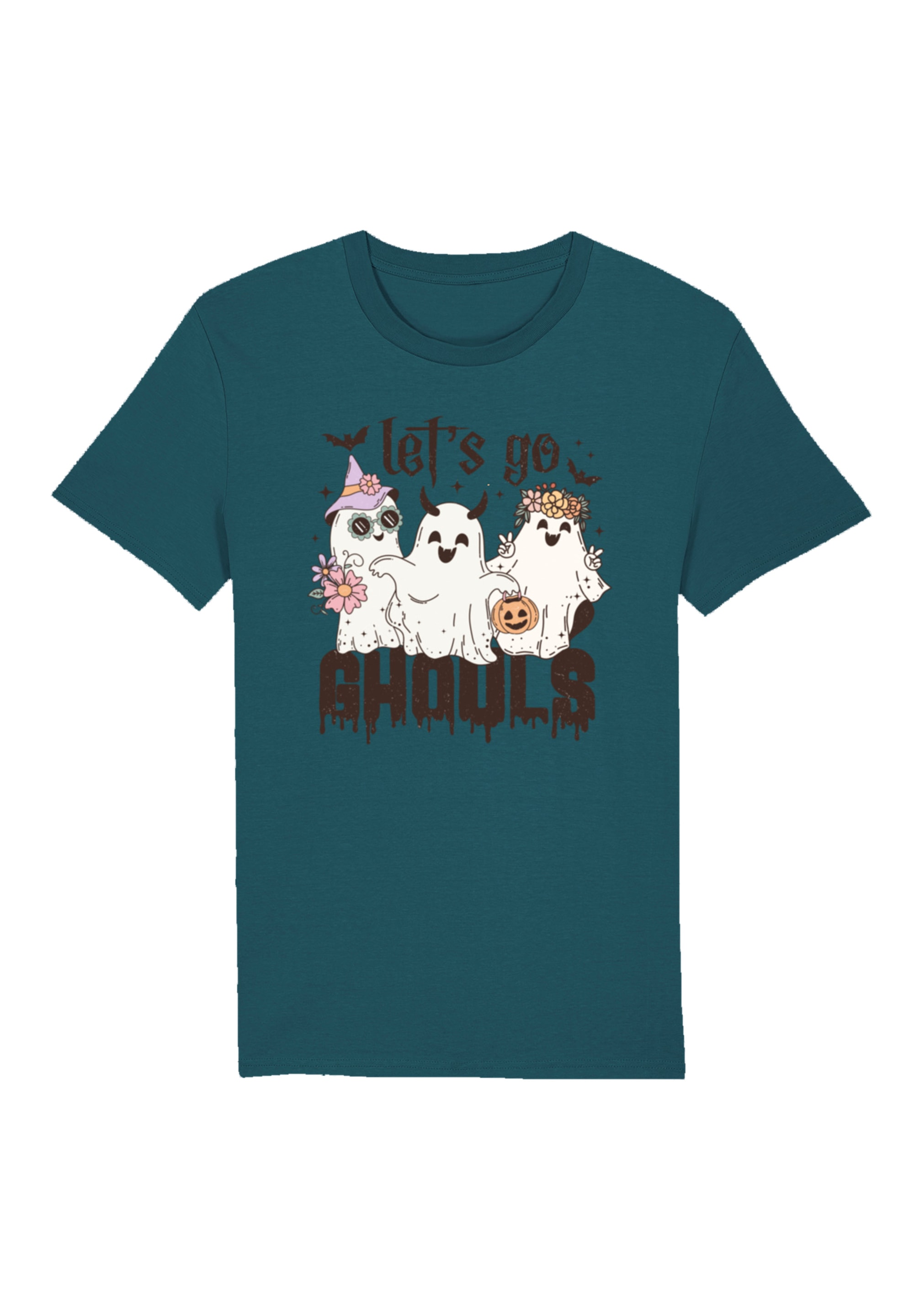 F4NT4STIC T-Shirt »Retro Halloween Let s go ghouls«, Premium Qualität, Halloween, Herbst